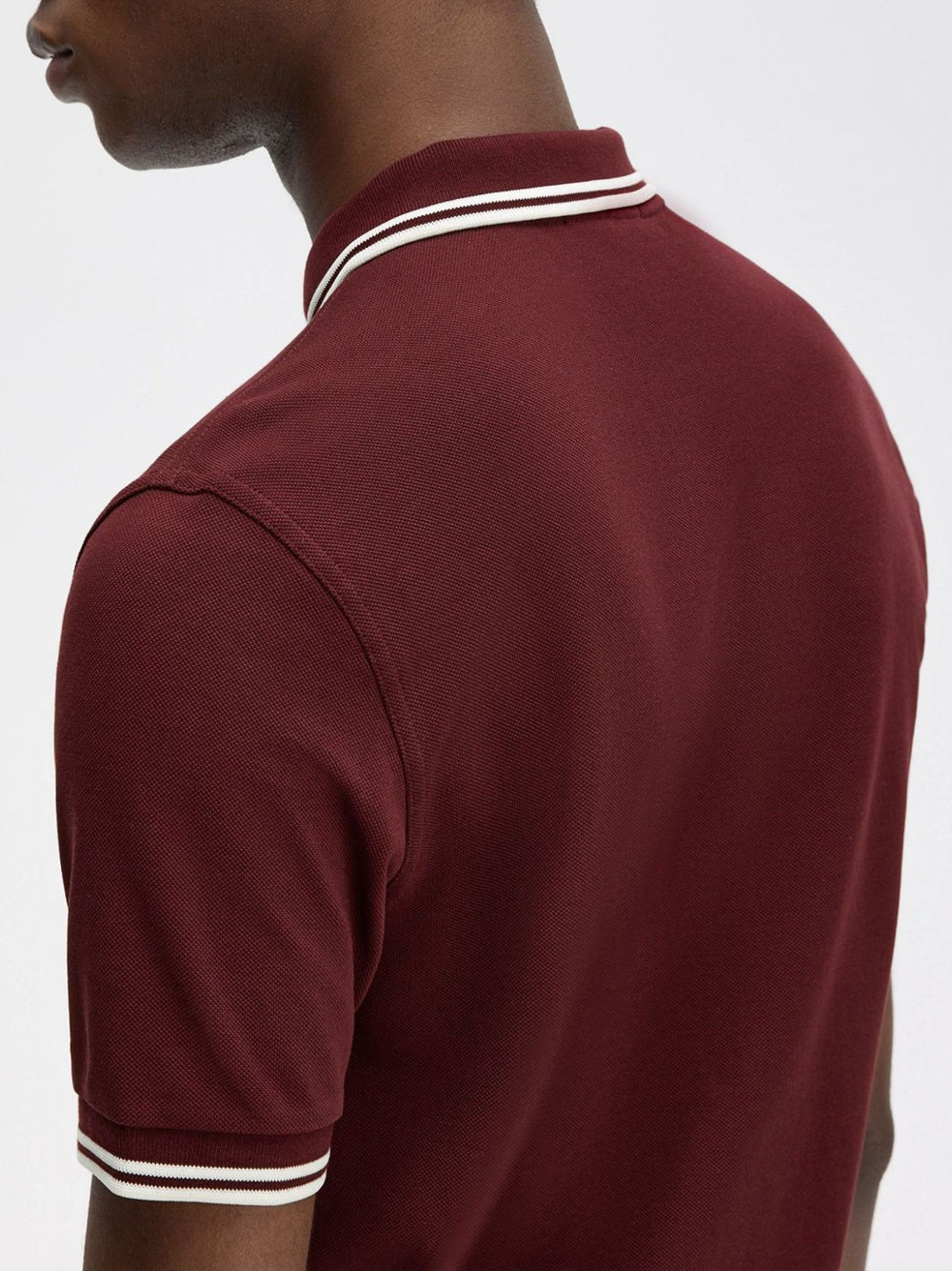 Polo Fred Perry Twin Tipped da Uomo - Bordeaux