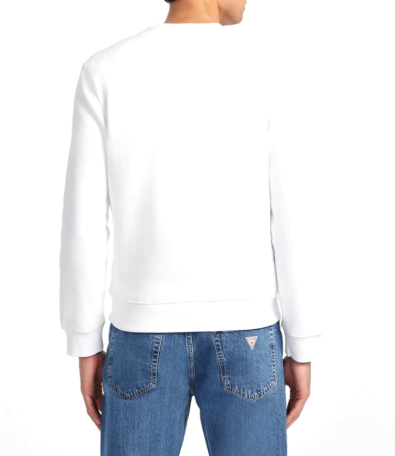 GUESS JEANS Felpa Girocollo Uomo Mod. M4YQ19 K9V31 G011 White Bianco