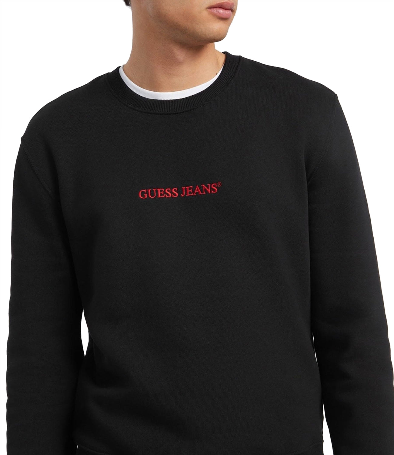 GUESS JEANS Felpa Girocollo Uomo Mod. M4YQ19 K9V31 JBLK Black Nero
