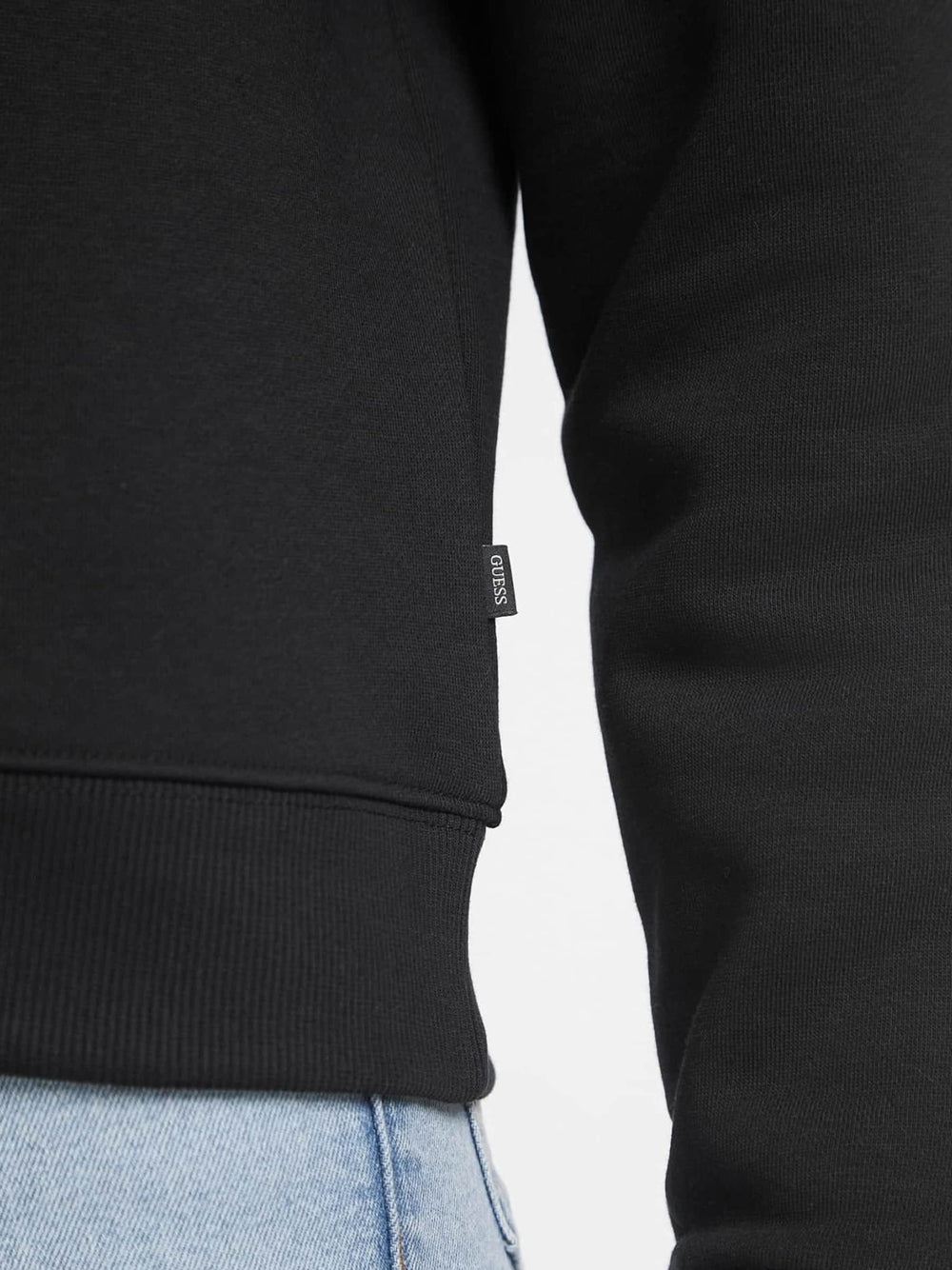 GUESS JEANS Felpa Girocollo Donna Mod. W4YQ10 KC811 JBLK Black Nero