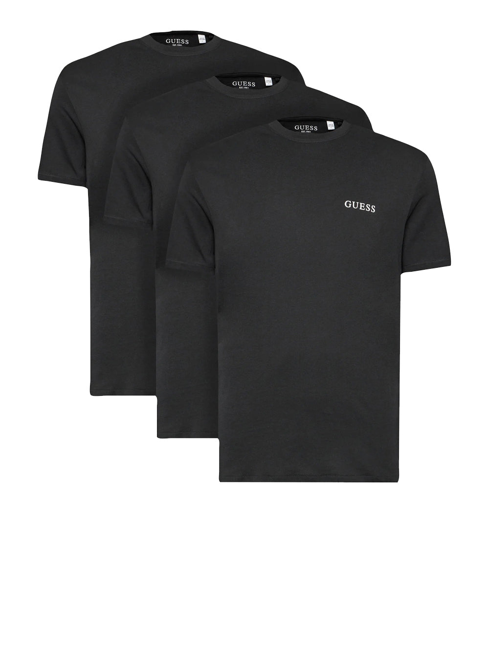 T-shirt Guess 3Pack da Uomo - Nero