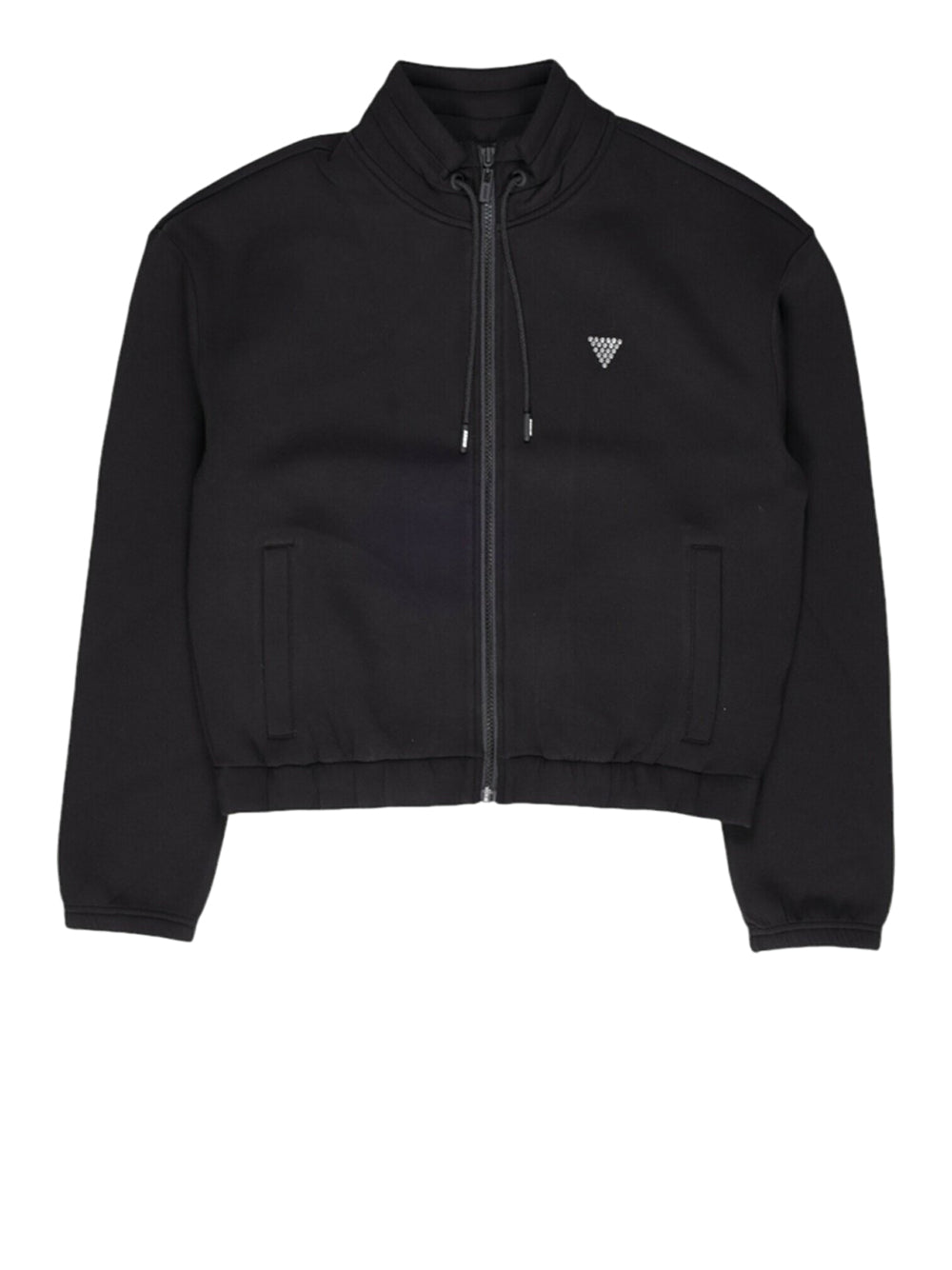 Felpa Zip Guess Cecilia Scuba da Donna - Nero