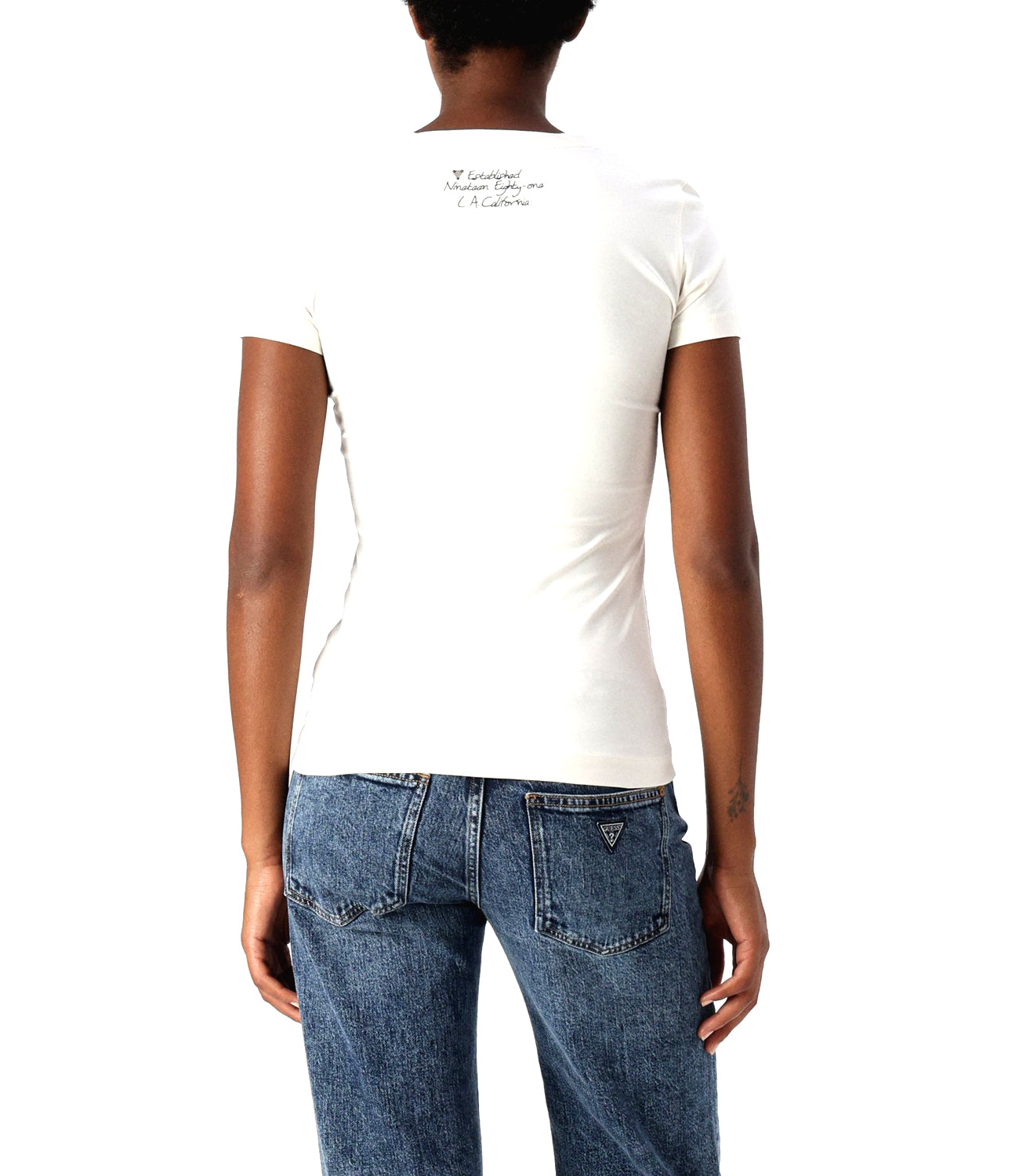 Guess T-shirt Donna Mod. W4BI18 J1314 G012 Panna Avorio