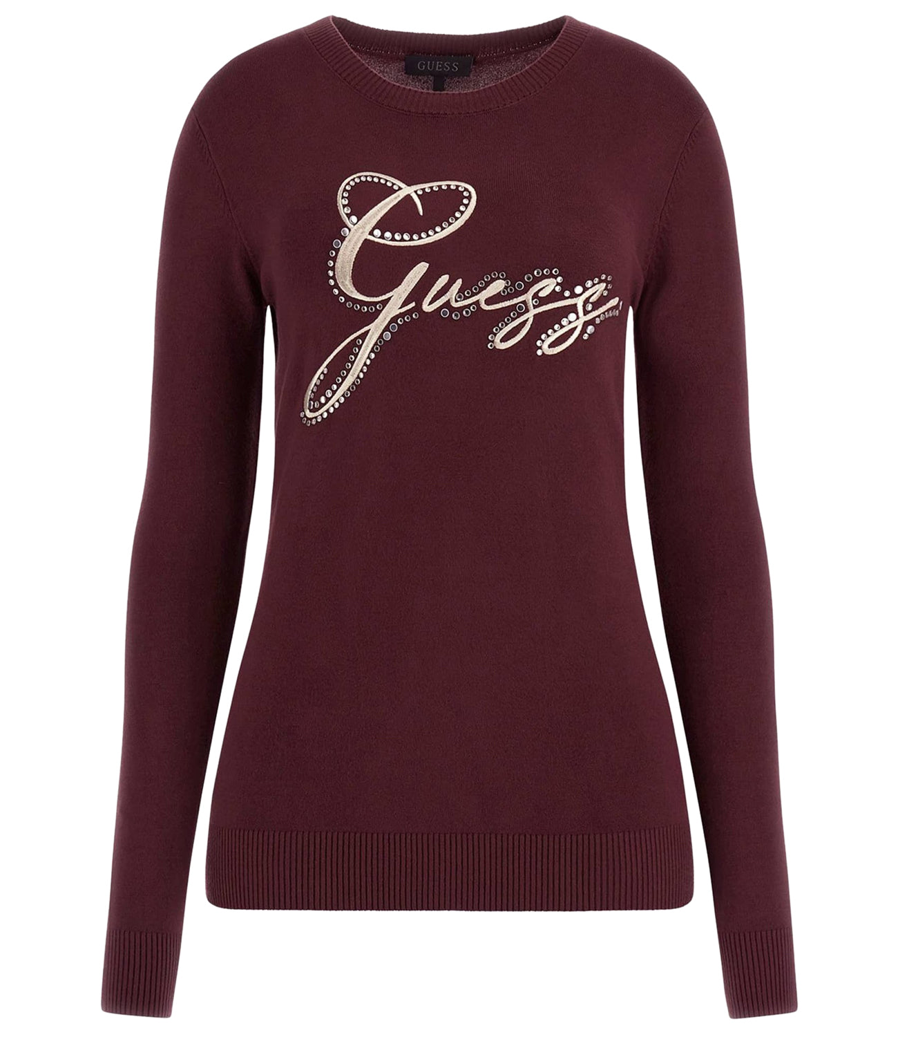 Guess Maglia Donna Mod. W4BR04 Z2NQ2 G596 Bordeau Rosso