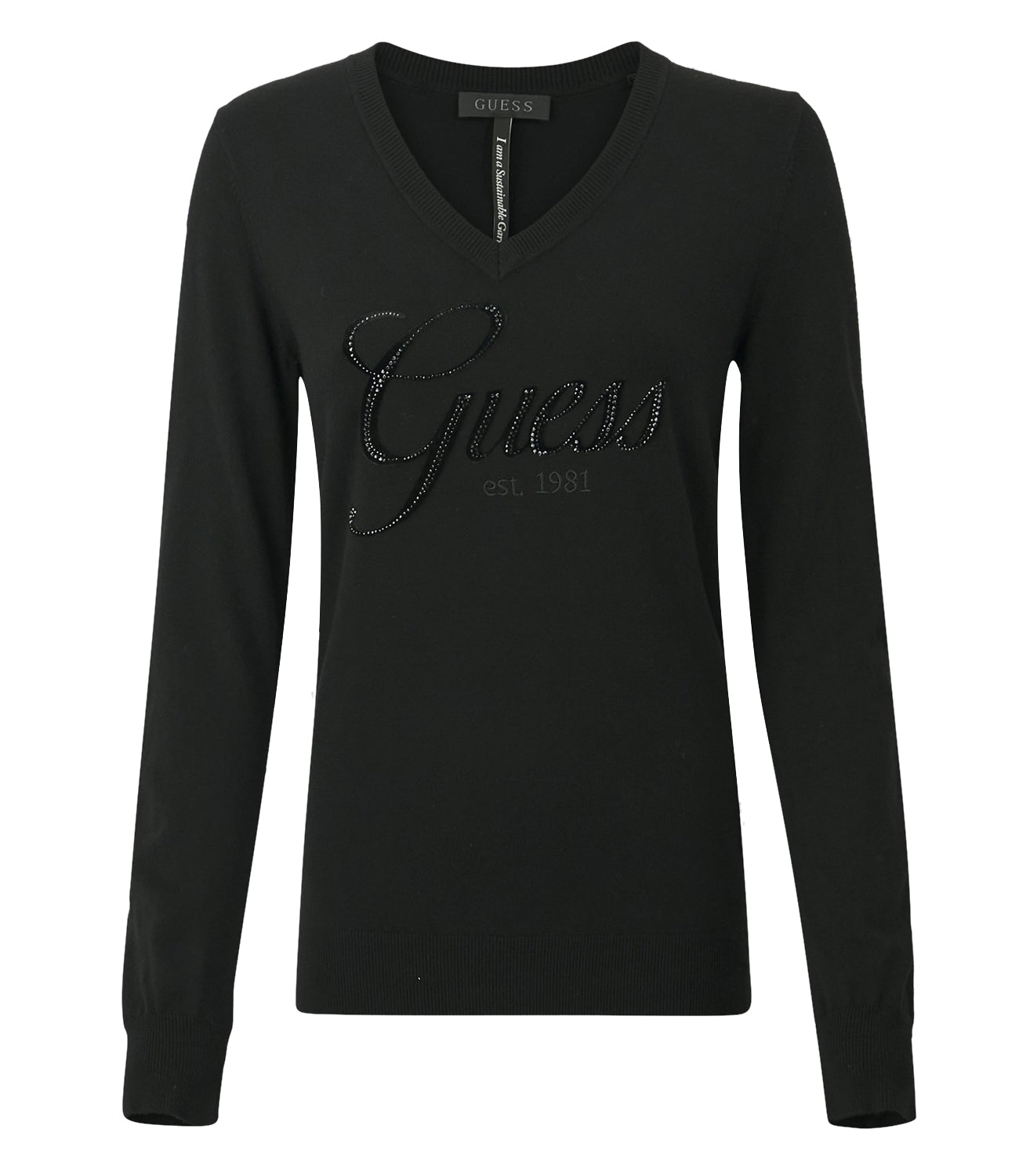 Guess Maglia Donna Mod. W4BR06 Z2NQ2 JBLK Black Nero
