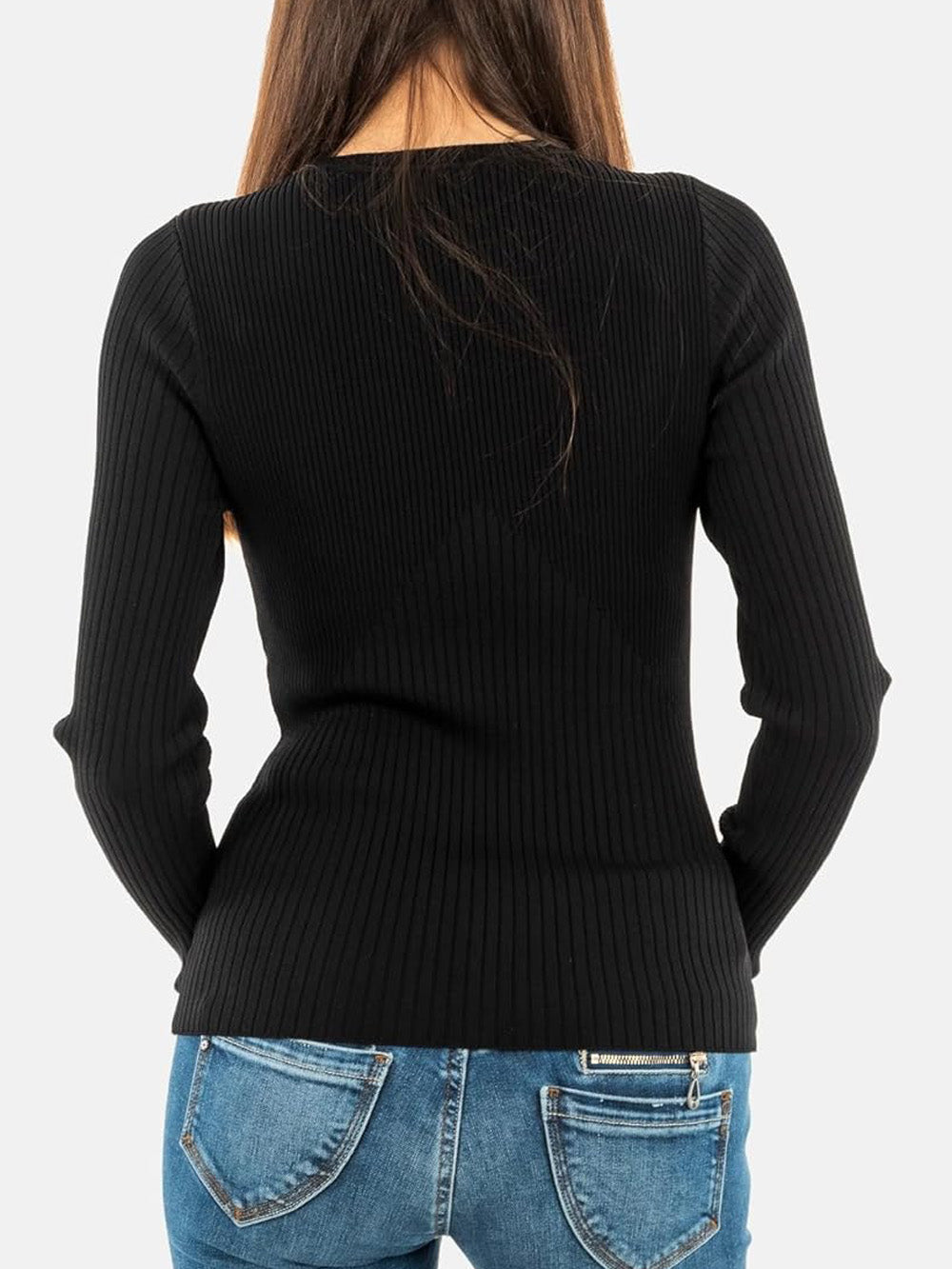 Guess Maglia Donna Mod. W4YR17 Z37K0 JBLK Back Nero