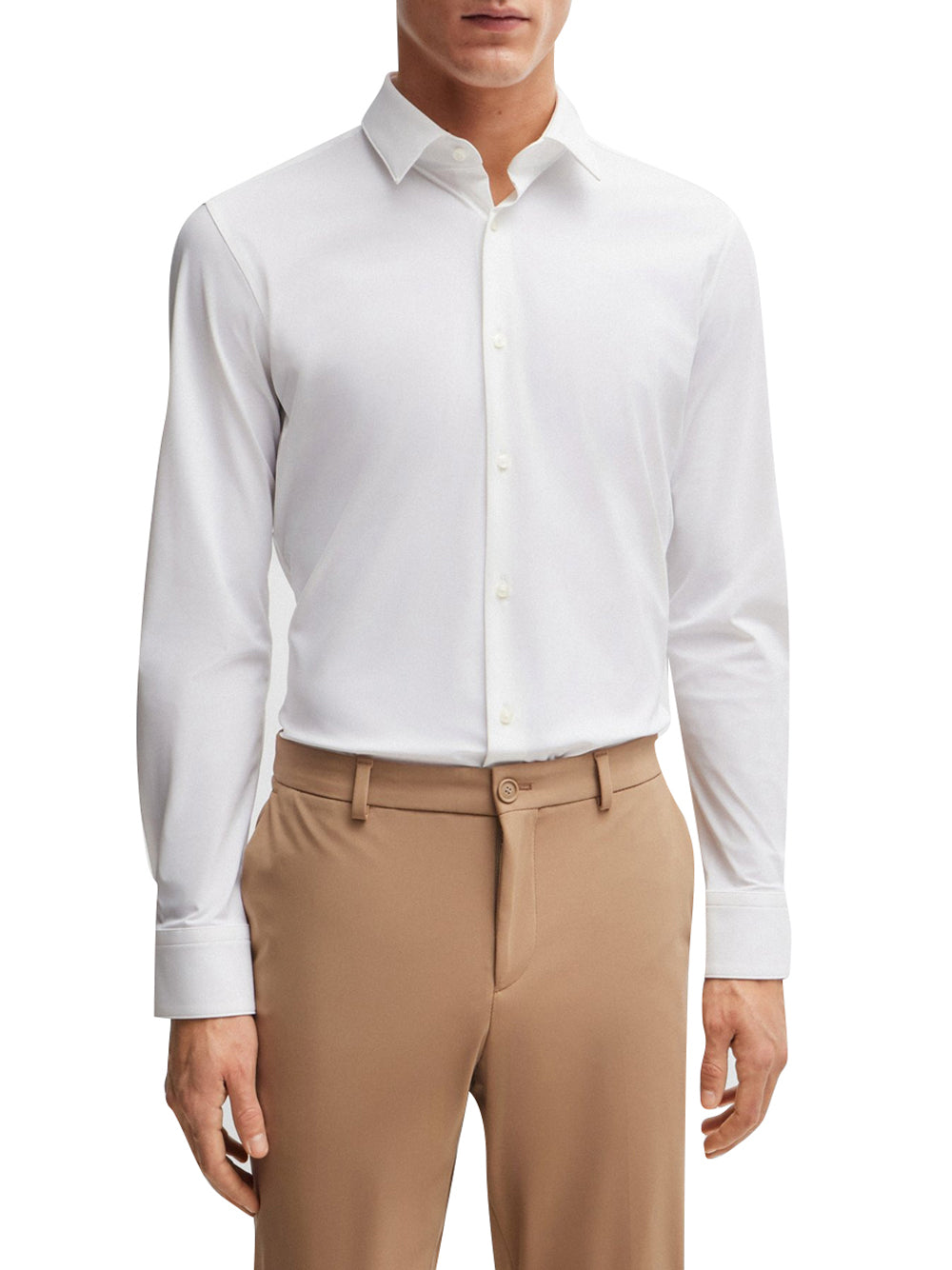 Camicia Classica Hugo Boss Hank da Uomo - Bianco