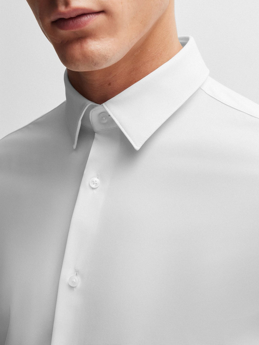 Camicia Classica Hugo Boss Hank da Uomo - Bianco