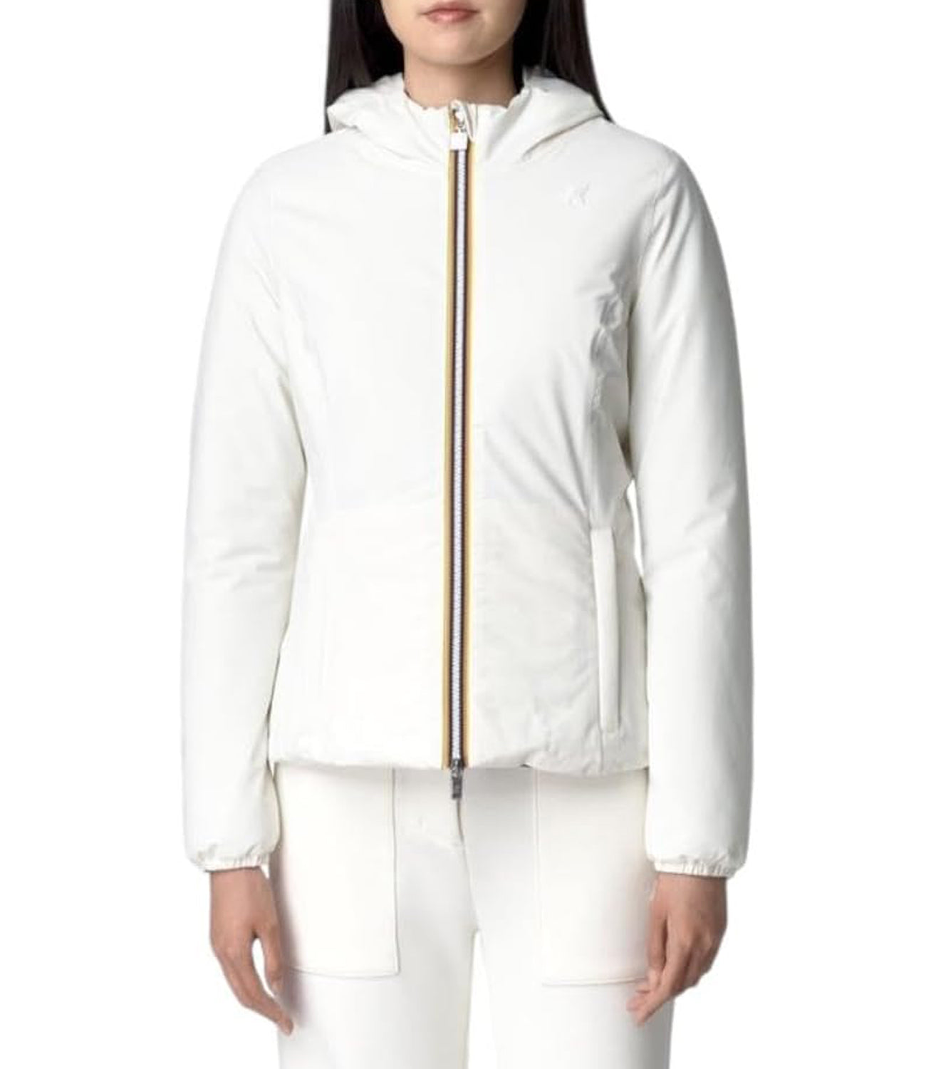 K-Way Giubbino Lily St Warm Double Donna Mod. K6128TW ALF White Gardenia - Black