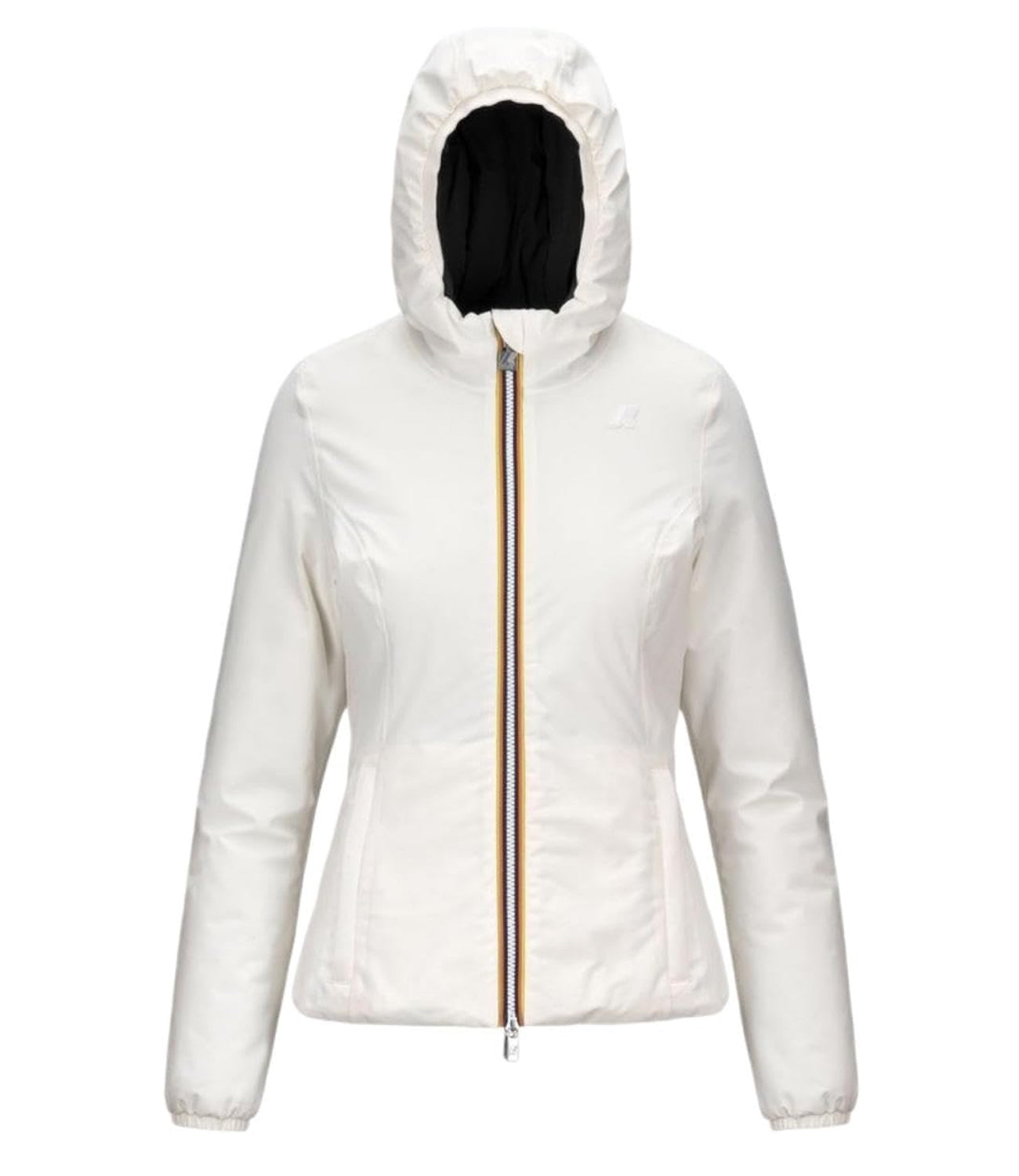 K-Way Giubbino Lily St Warm Double Donna Mod. K6128TW ALF White Gardenia - Black
