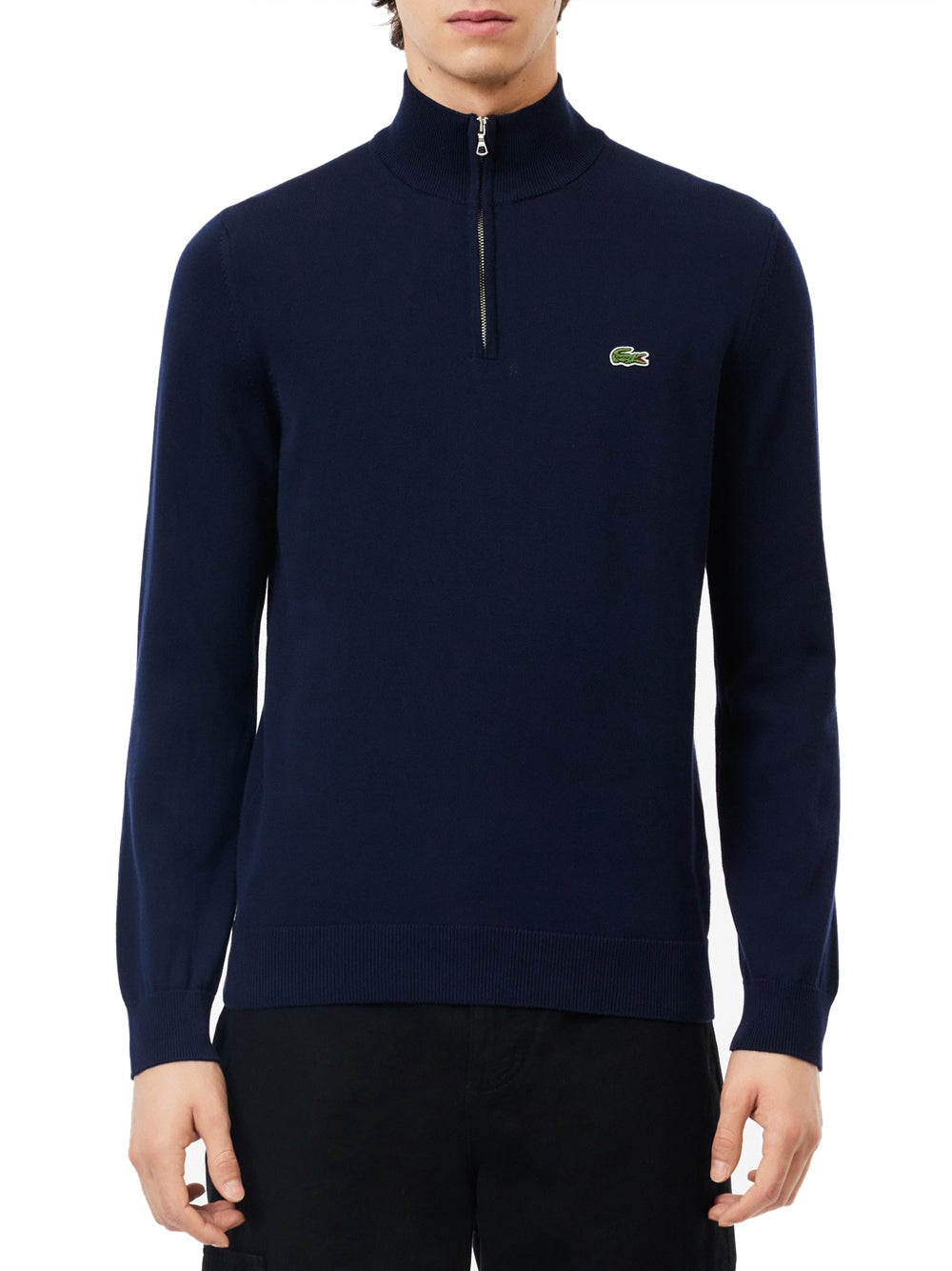 Pullover Lacoste Mezza Zip da Uomo - Blu