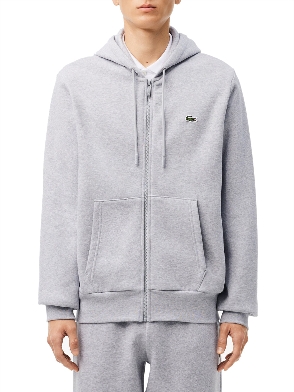 Felpa Zip Lacoste da Uomo - Grigio