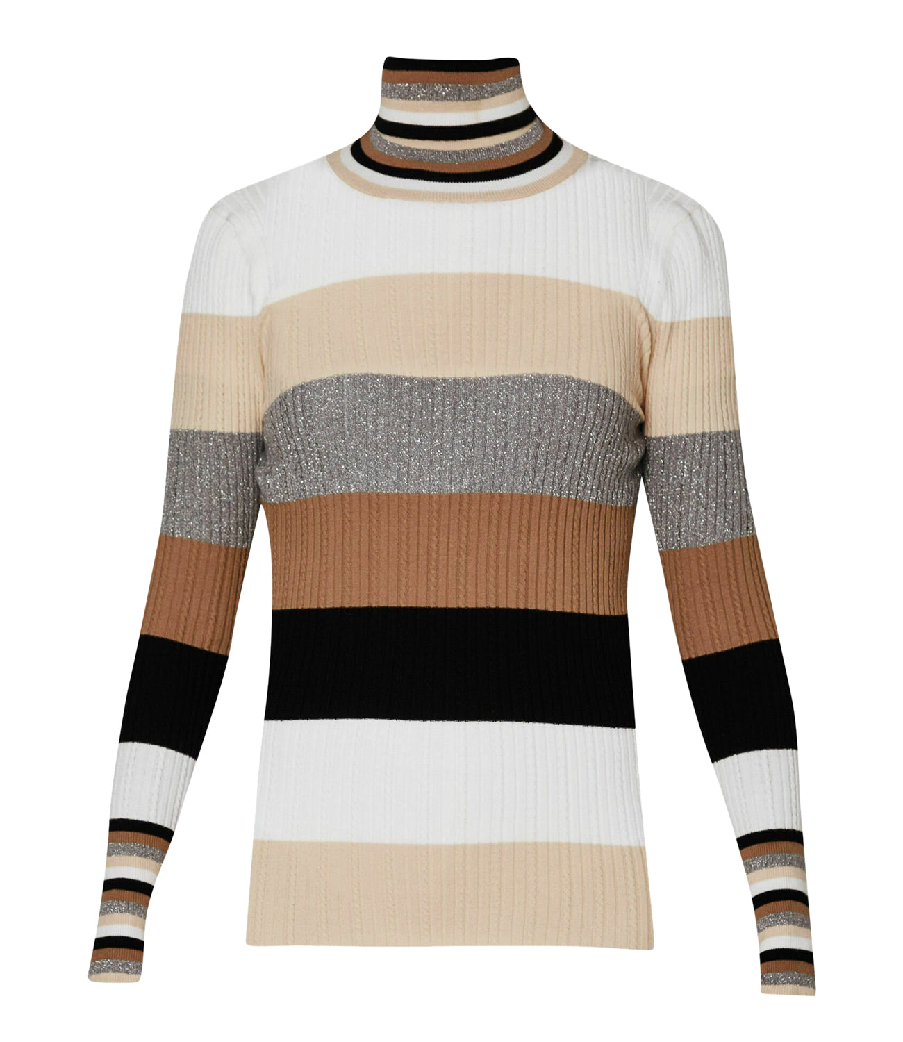 Liu Jo Liu Jo Maglia Ecs Maglia Chiusa M/L Donna Mod. WF4392MS99E 03N96 Natural Stripes