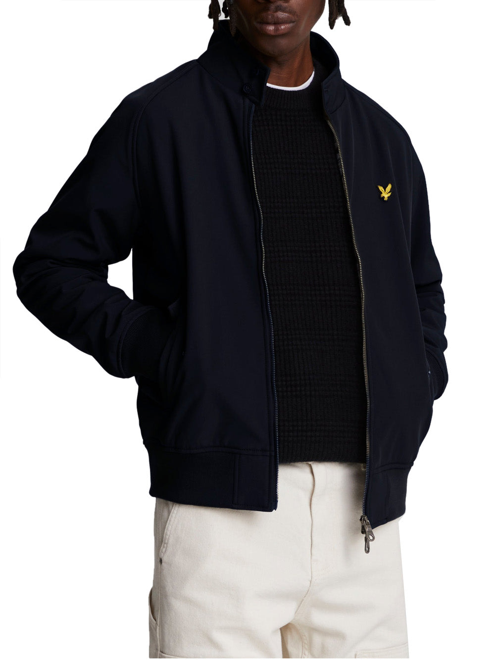 Lyle & Scott Giubbino Lyle & Scott Softshell Harrington da Uomo - Nero