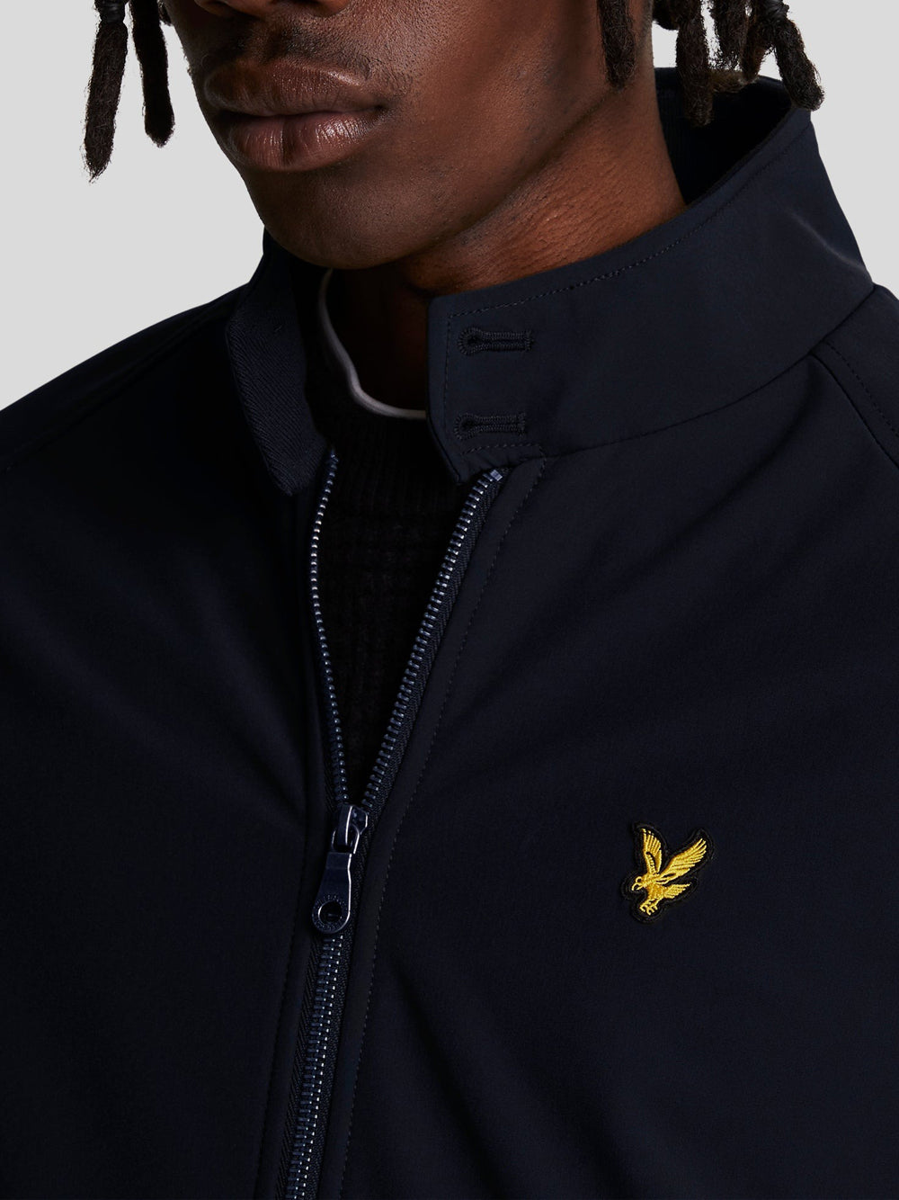 Lyle & Scott Giubbino Lyle & Scott Softshell Harrington da Uomo - Nero