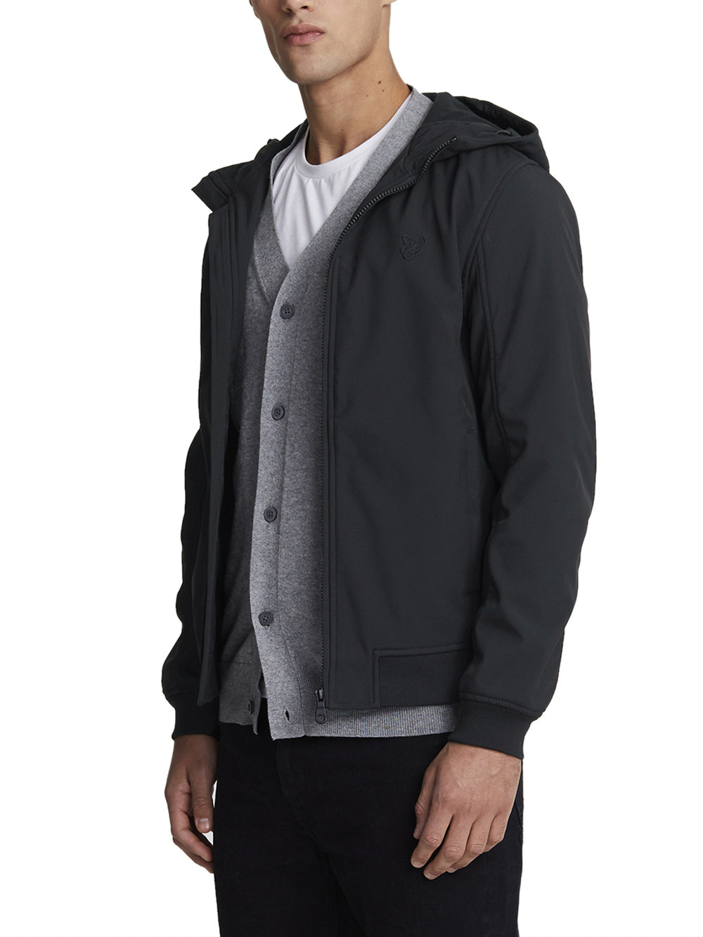 Lyle & Scott Lyle & Scott Giubbino Tonal Fleece Back Softshell Uomo Mod. JK2110TON Z865 Jet Black