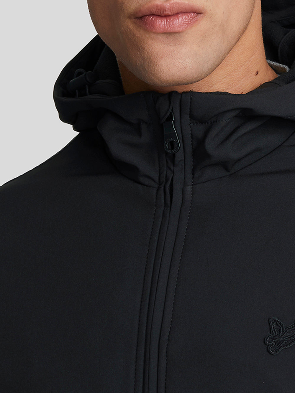 Lyle & Scott Lyle & Scott Giubbino Tonal Fleece Back Softshell Uomo Mod. JK2110TON Z865 Jet Black