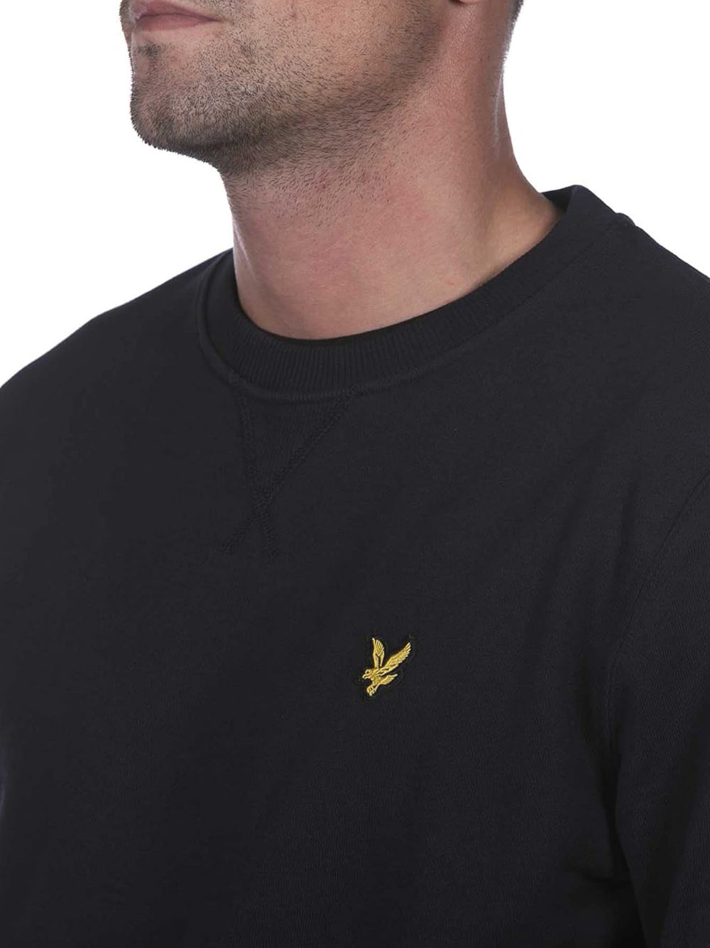 Lyle & Scott Felpa Lyle & Scott Brushed Back Crew Neck da Uomo - Blu