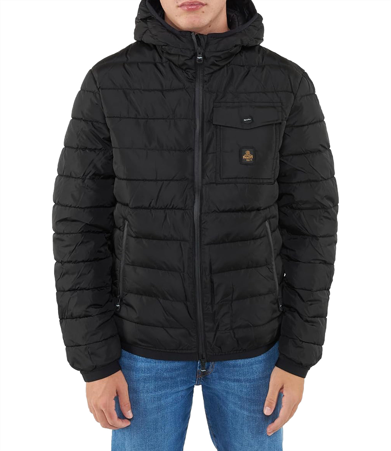 Refrigiwear Giubotto corto Josh Jacket Uomo Mod. G23308 NY0185 G06000 BLACK Nero
