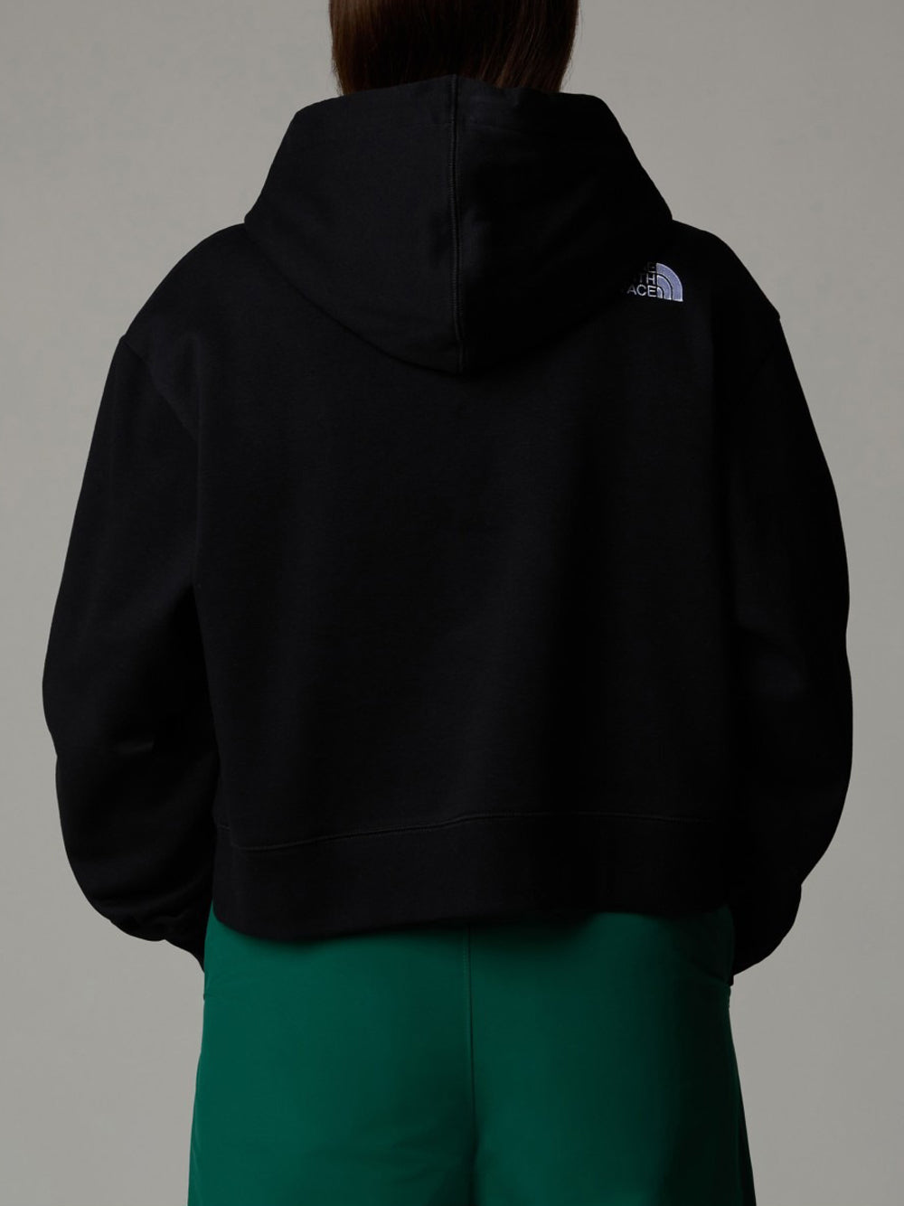 Felpa Cappuccio The North Face Crop da Donna - Nero