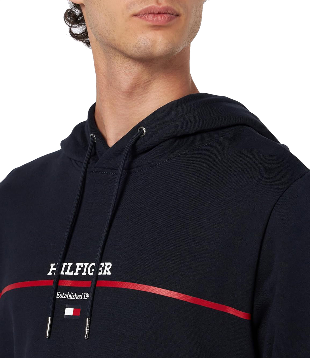 Tommy Hilfiger Felpa Hilfiger Stripe Terr Uomo Mod. MW0MW35556 DW5 Desert Sky