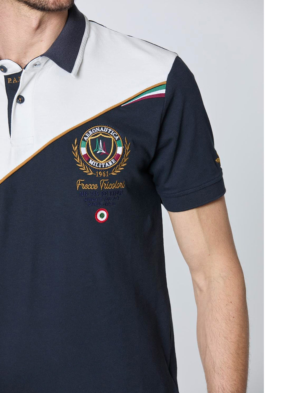 Actitude Polo Aeronautica Militare da Uomo - Bianco Blu