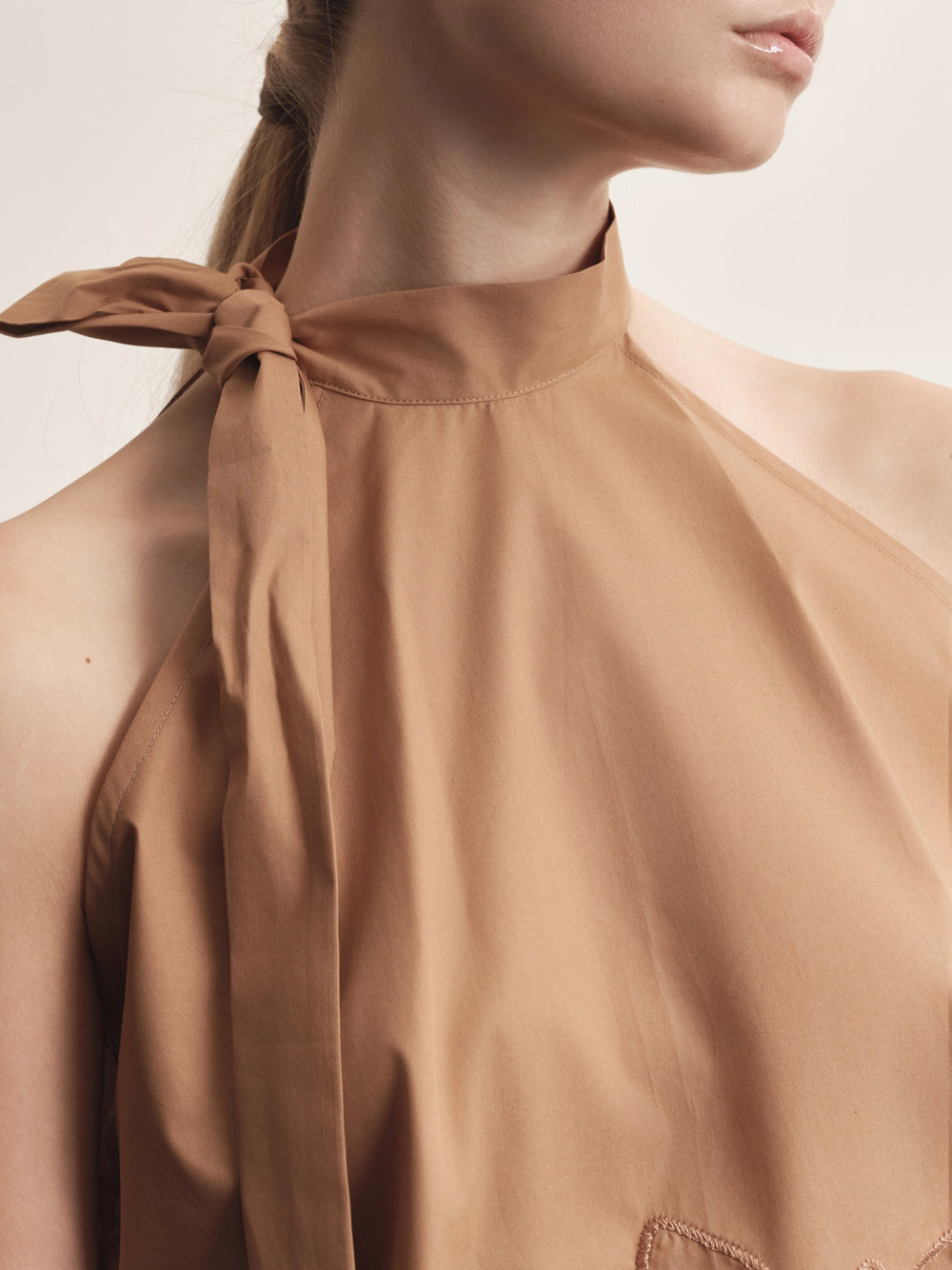 Top Akep Con Ricamo da Donna - Marrone