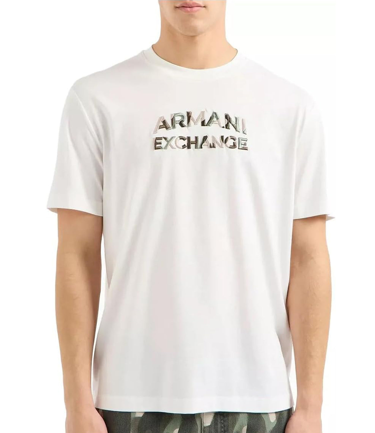 A|X Armani Exchange T-shirt Uomo Mod. 6DZTHC ZJBYZ 1116 Bianco