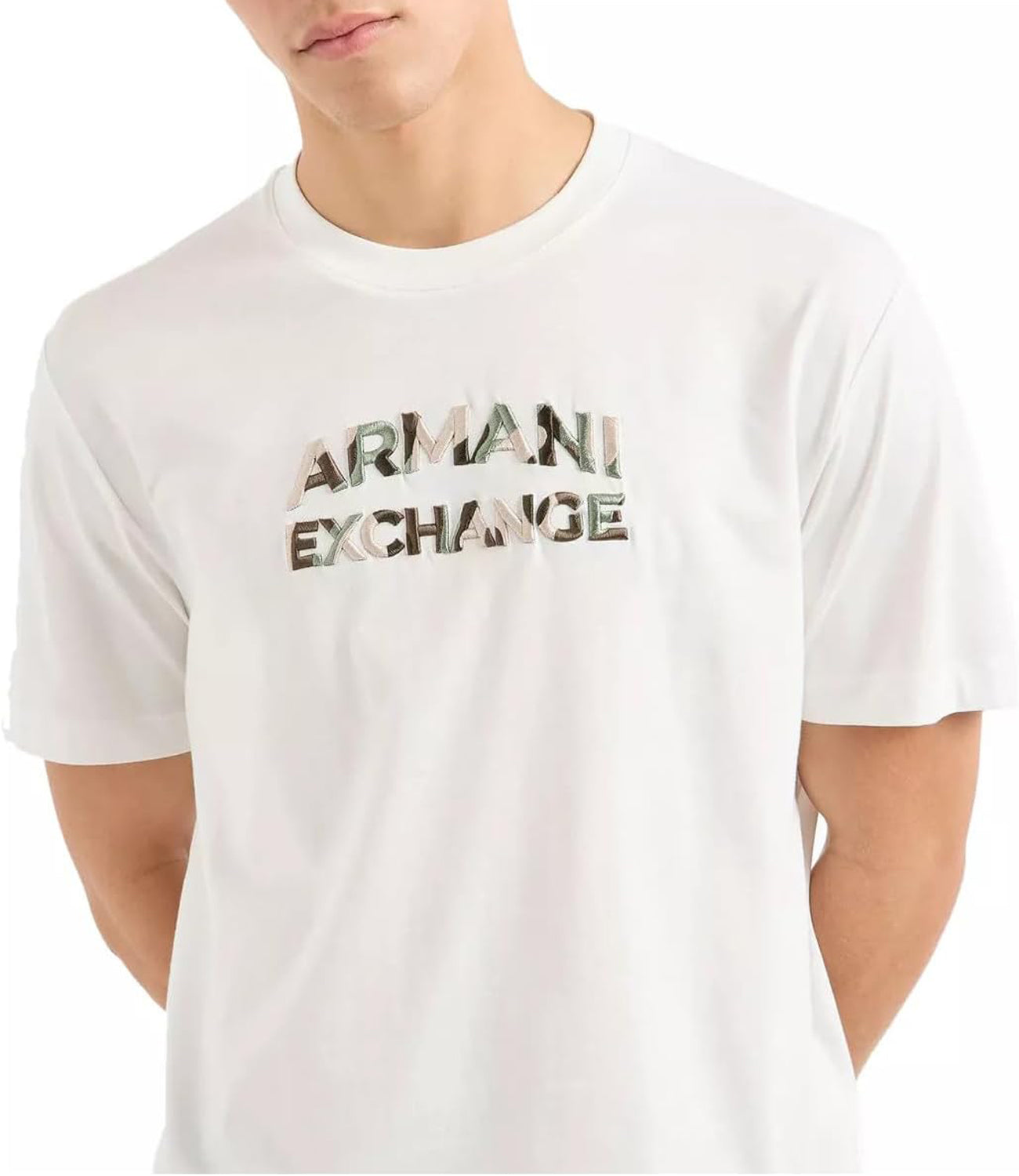 A|X Armani Exchange T-shirt Uomo Mod. 6DZTHC ZJBYZ 1116 Bianco