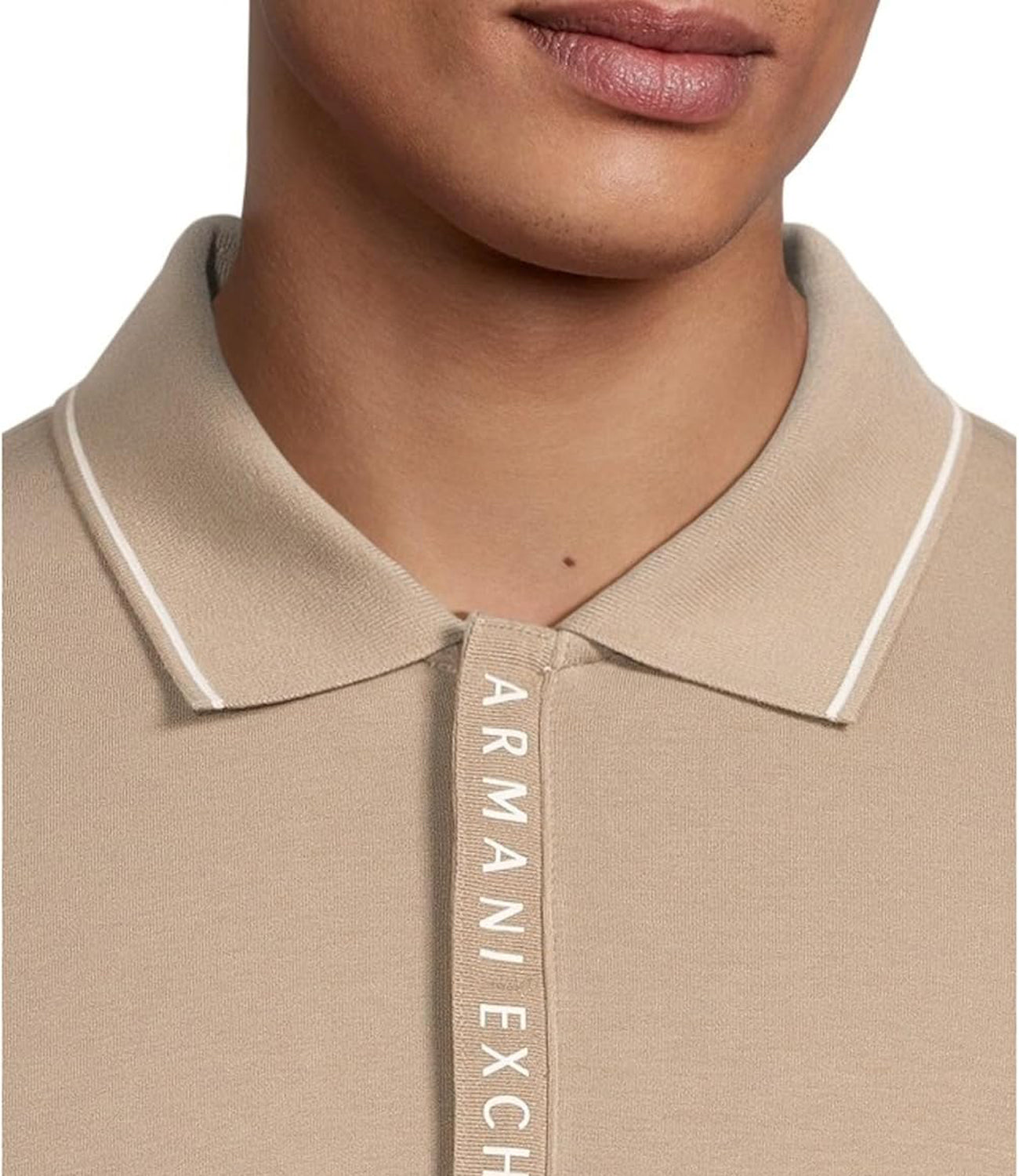 A|X Armani Exchange Polo Maniche Corte Uomo Mod. 8NZF71 ZJH2Z U6167 Sabbia Beige
