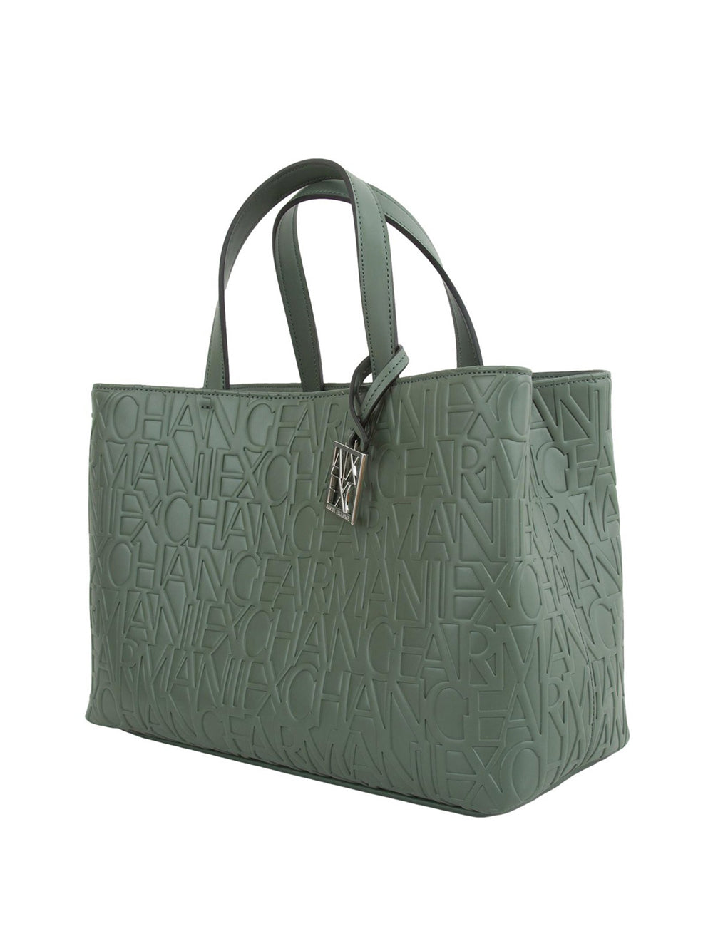 Borsa Shopper Armani Exchange da Donna - Verde