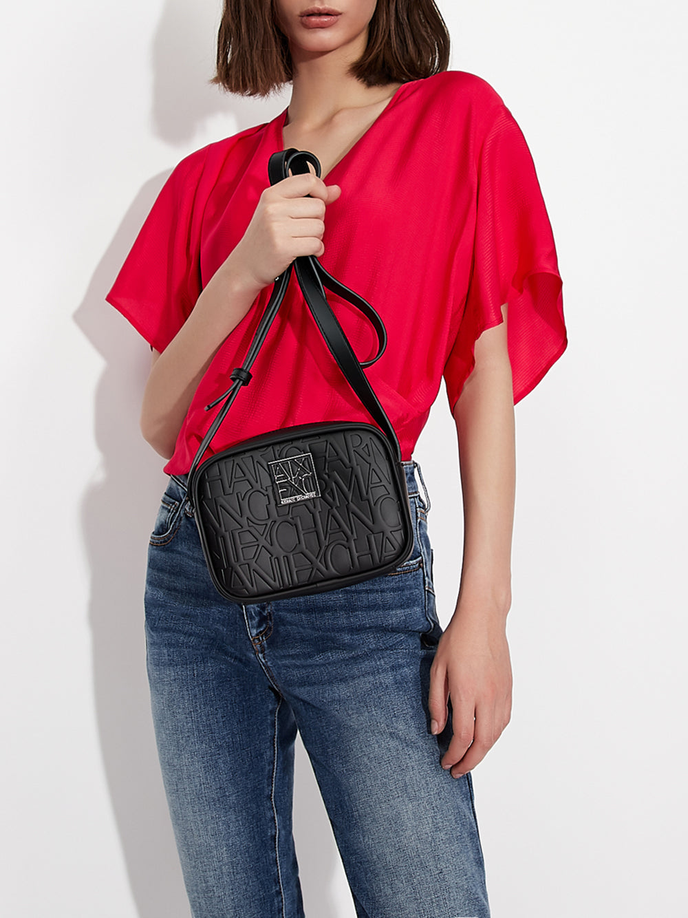 Borsa a Tracolla Armani Exchange da Donna - Nero