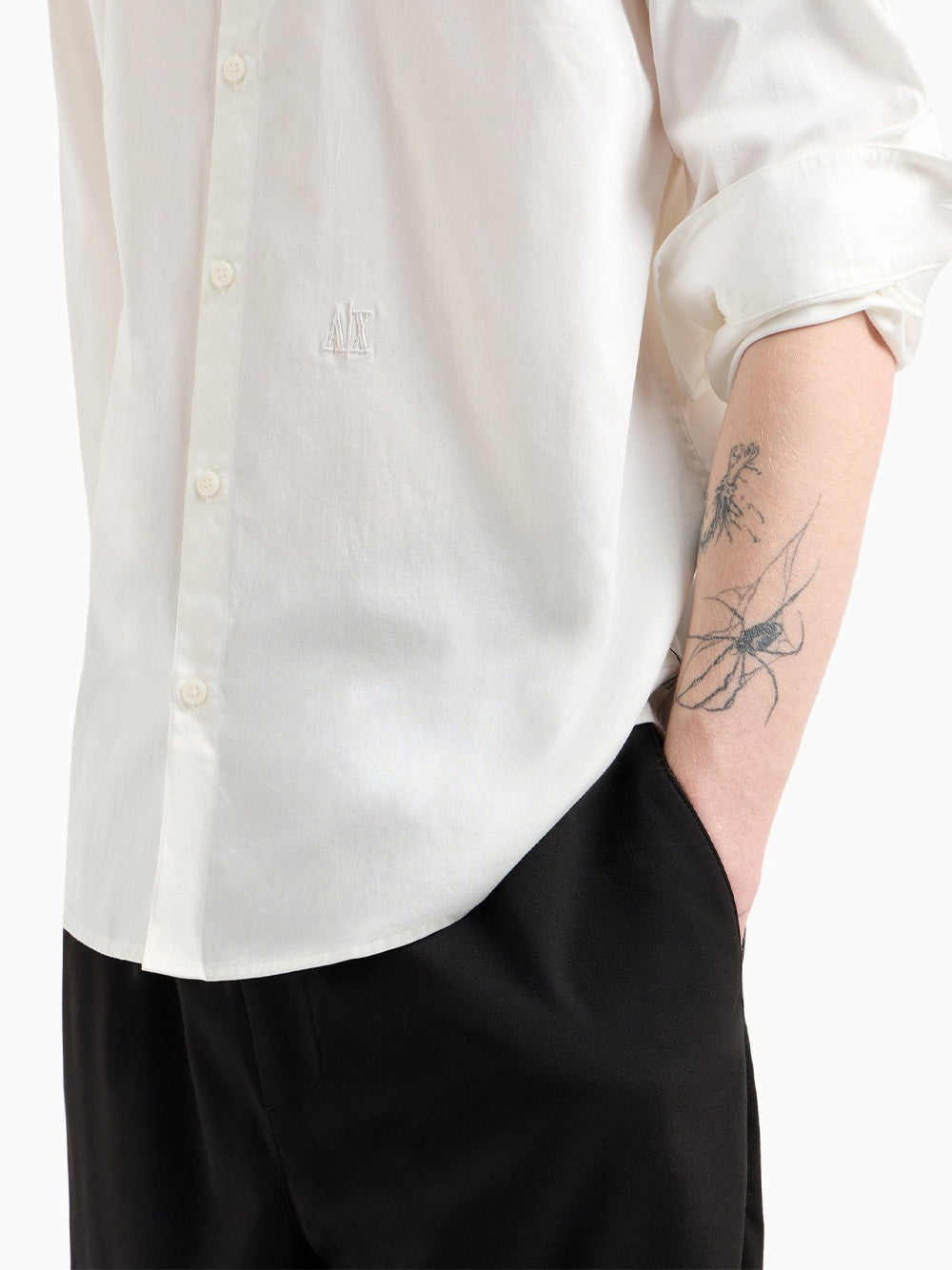Camicia Classica Armani Exchange da Uomo - Bianco