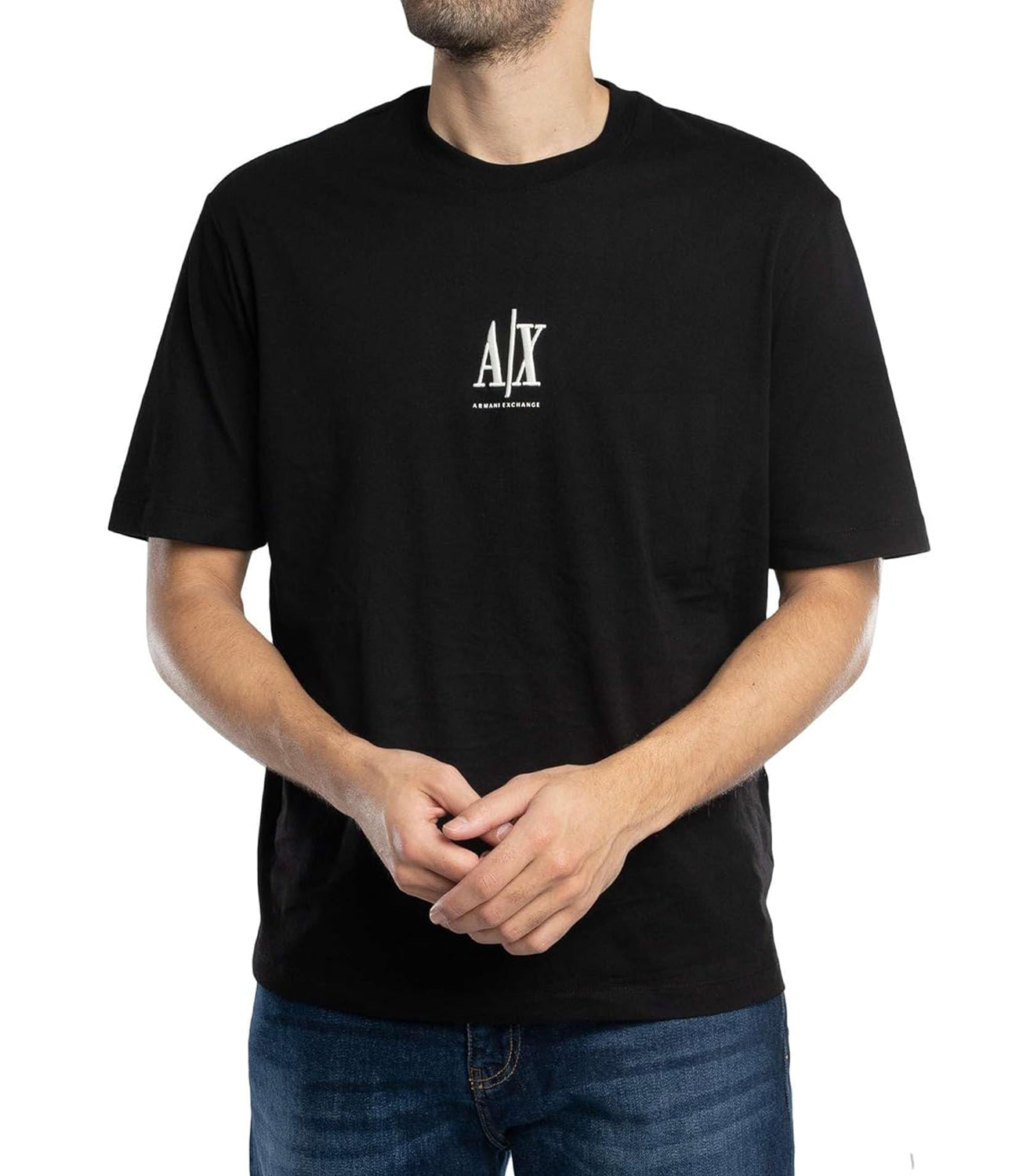 A|X Armani Exchange T-shirt Uomo Mod. XM000363 AF12308 UC001 Black Nero