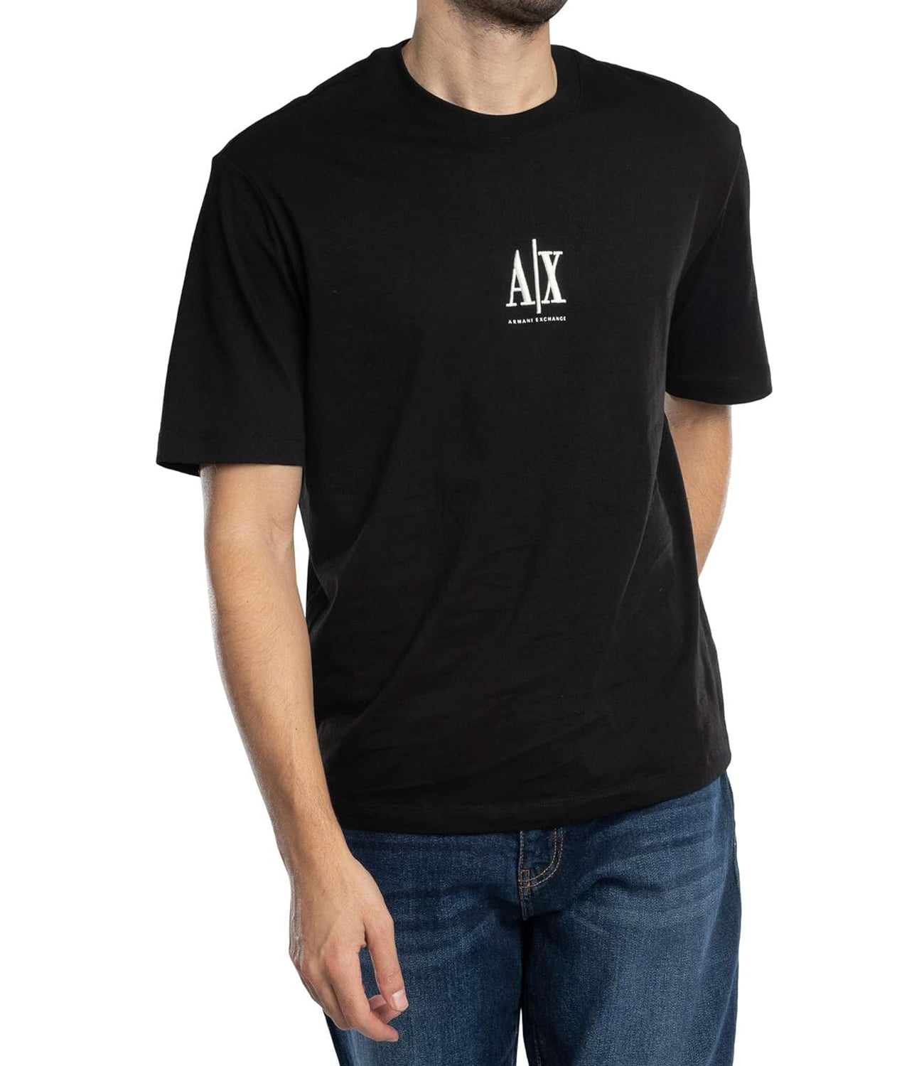 A|X Armani Exchange T-shirt Uomo Mod. XM000363 AF12308 UC001 Black Nero