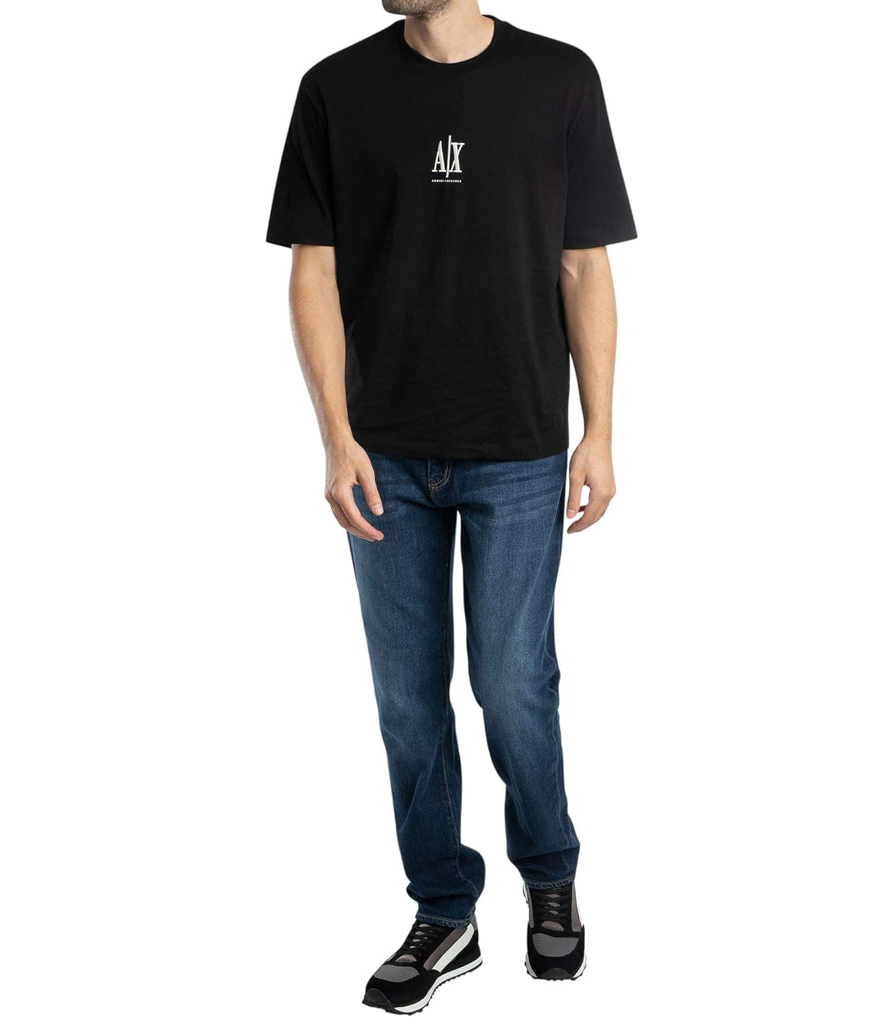 A|X Armani Exchange T-shirt Uomo Mod. XM000363 AF12308 UC001 Black Nero