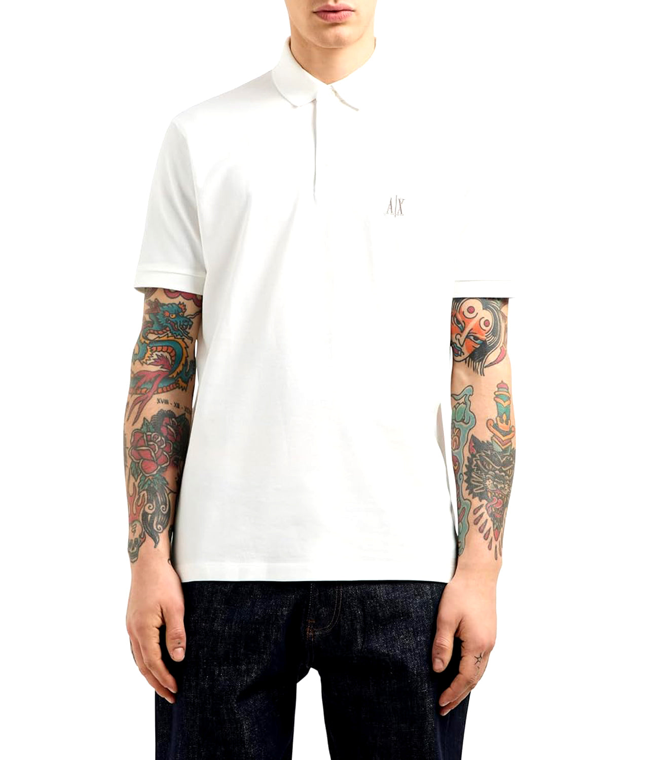 A|X Armani Exchange Polo Maniche Corte Uomo Mod. XM000367 AF13022 U0009 Bianco