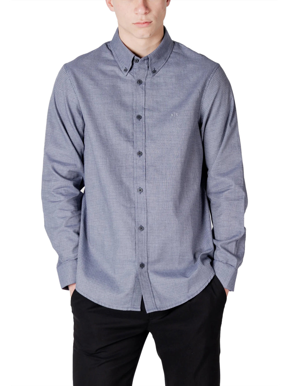 Camicia Classica Armani Exchange da Uomo - Blu