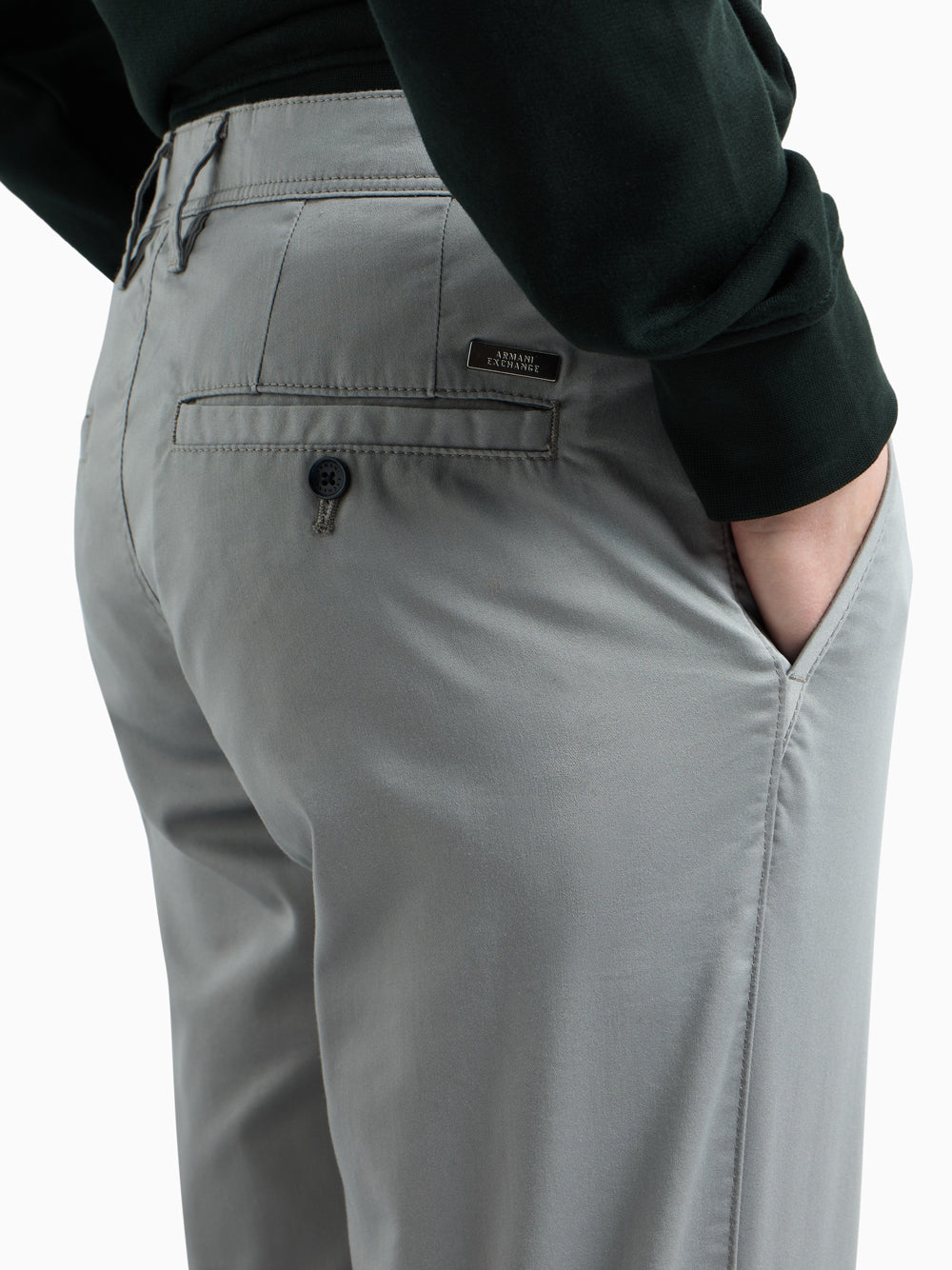 Pantalone Chino Armani Exchange da Uomo - Grigio