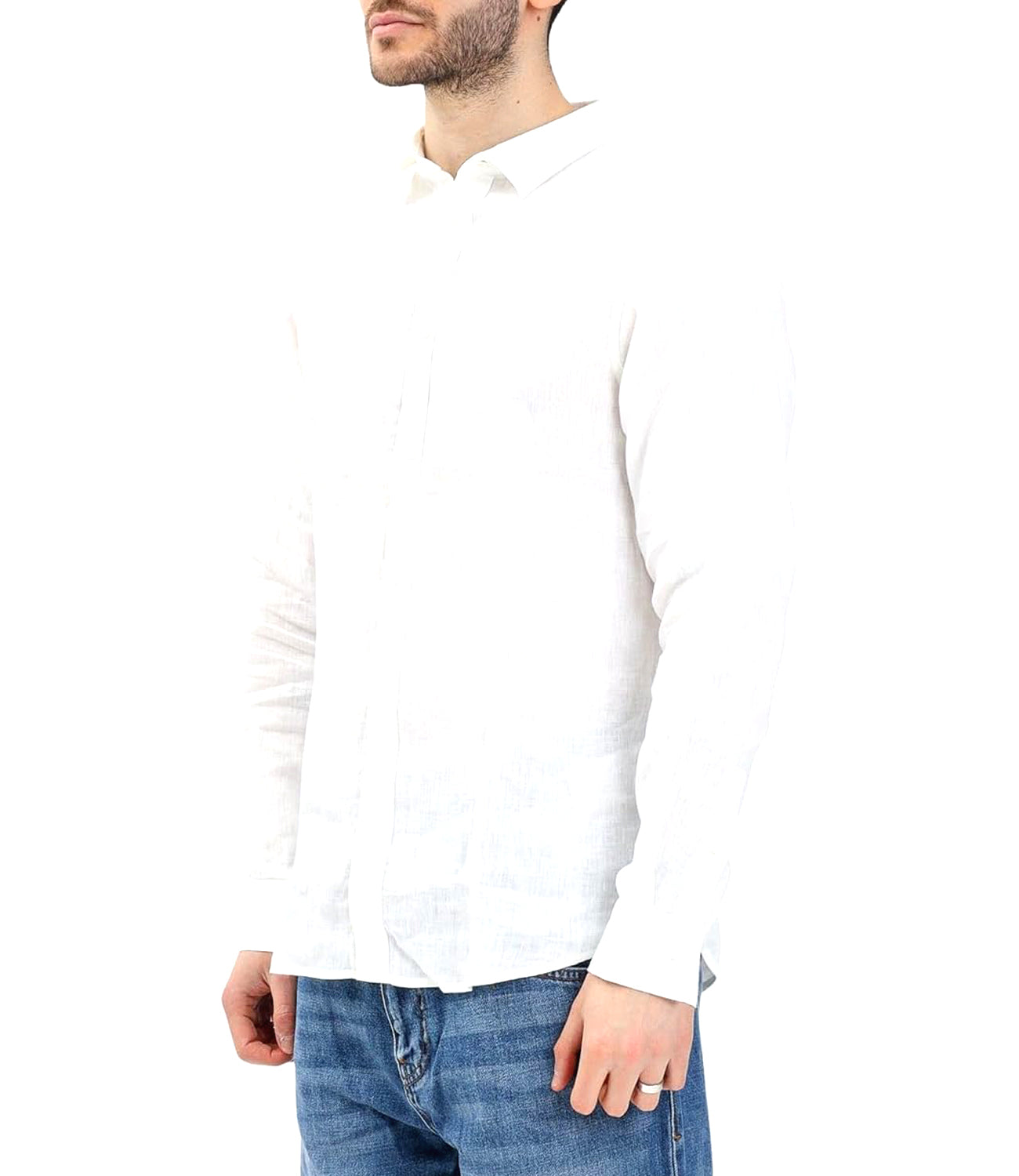 A|X Armani Exchange Camicia Maniche Lunghe Uomo Mod. XM001221 AF14619 U0001 Bianco