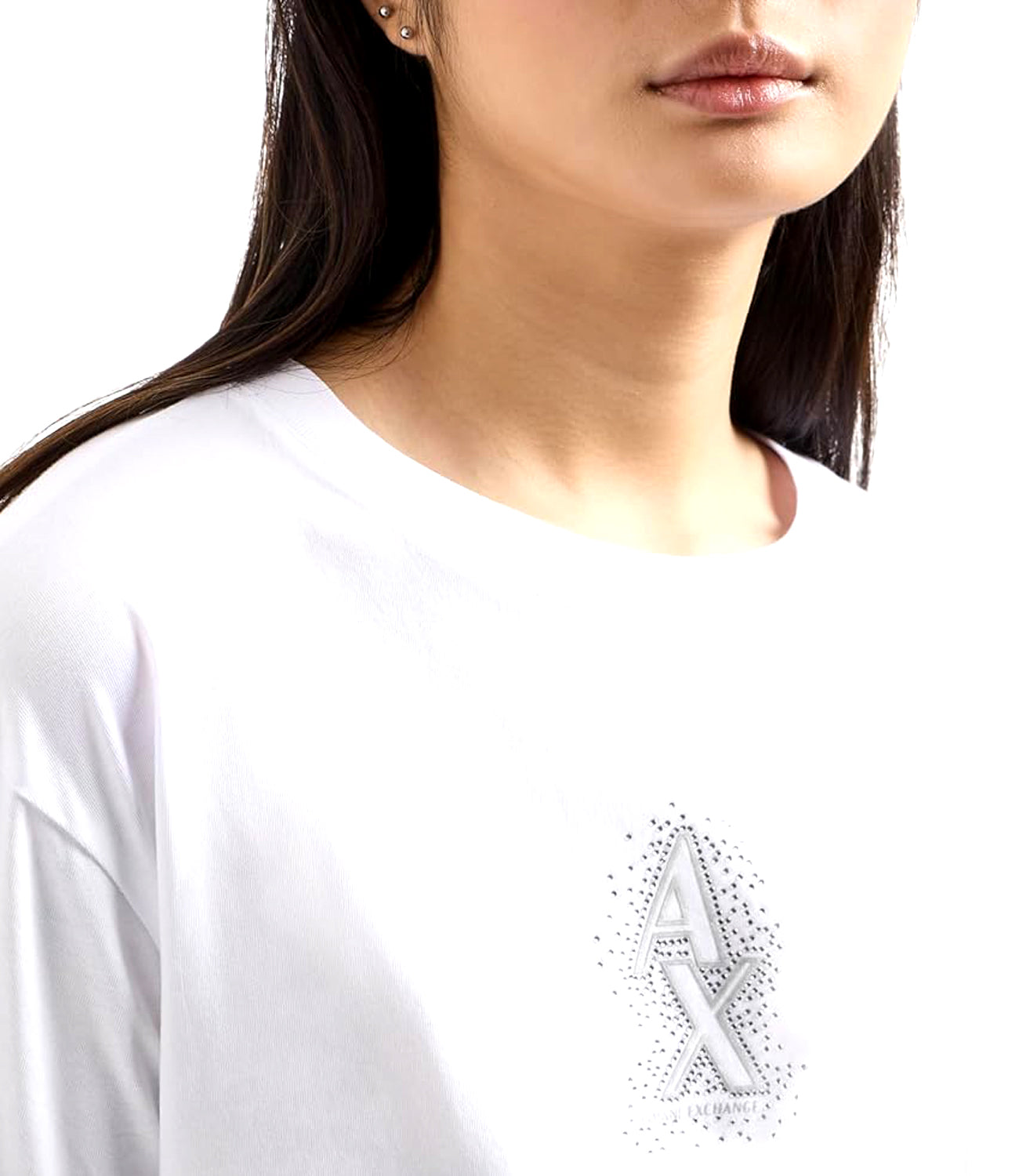 A|X Armani Exchange T-shirt Donna Mod. XW000102 AF10359 U0002 Bianco