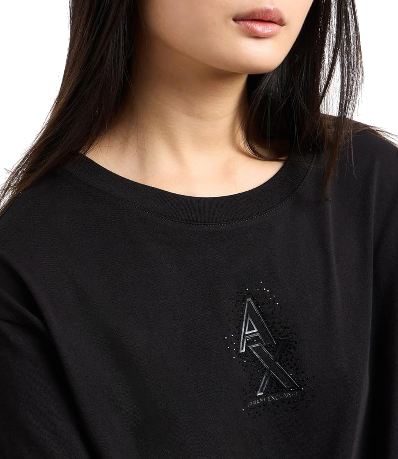 A|X Armani Exchange T-shirt Donna Mod. XW000102 AF10359 UC001 Nero