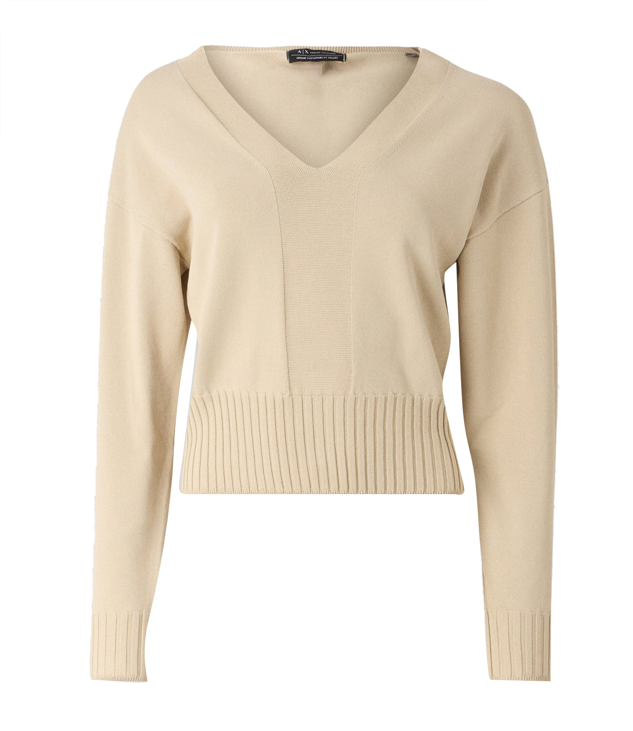 A|X Armani Exchange Maglia Donna Mod. XW000117 AF10352 U1095 Sabbia Beige