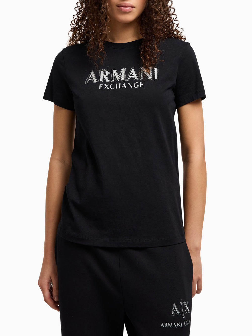 T-shirt Armani Exchange da Donna - Nero