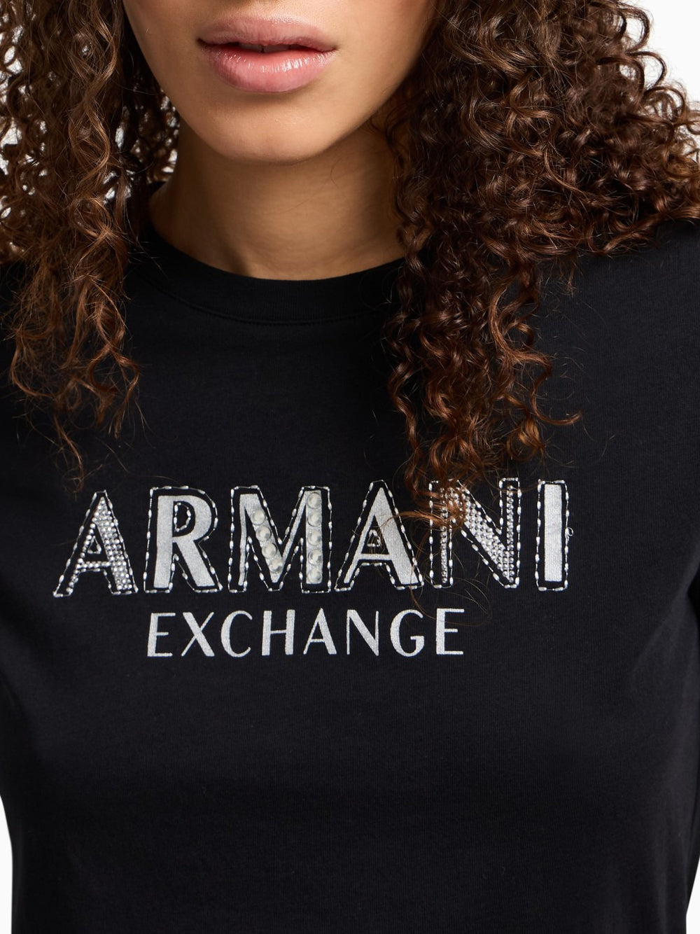T-shirt Armani Exchange da Donna - Nero