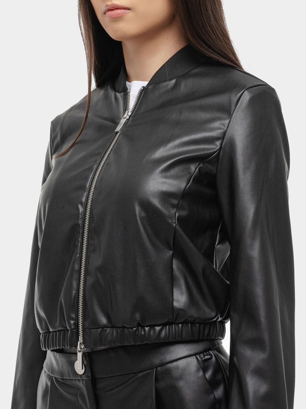 Giubbino di Pelle Armani Exchange da Donna - Nero