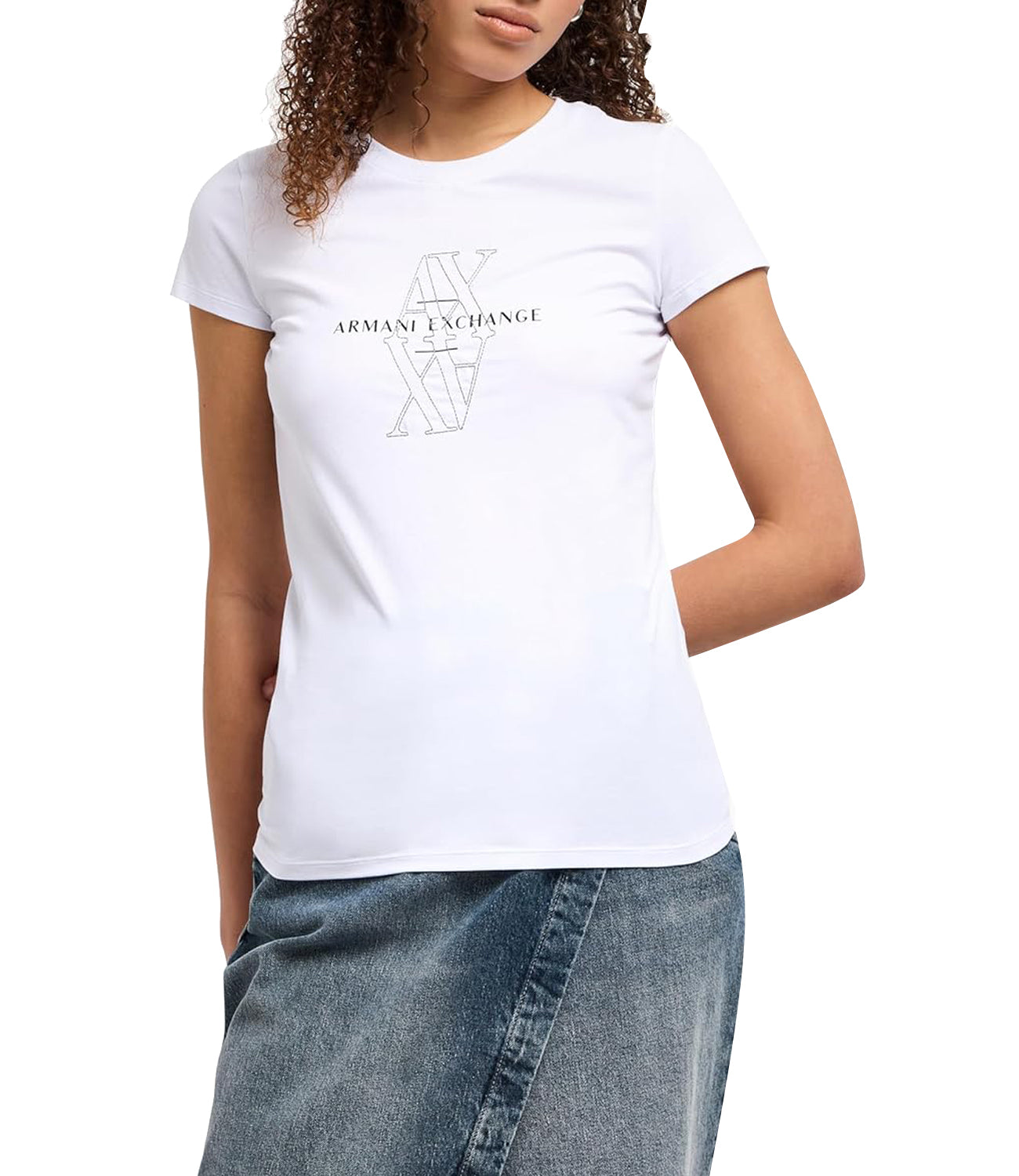A|X Armani Exchange T-shirt Donna Mod. XW000512 AF11929 U0002 Bianco