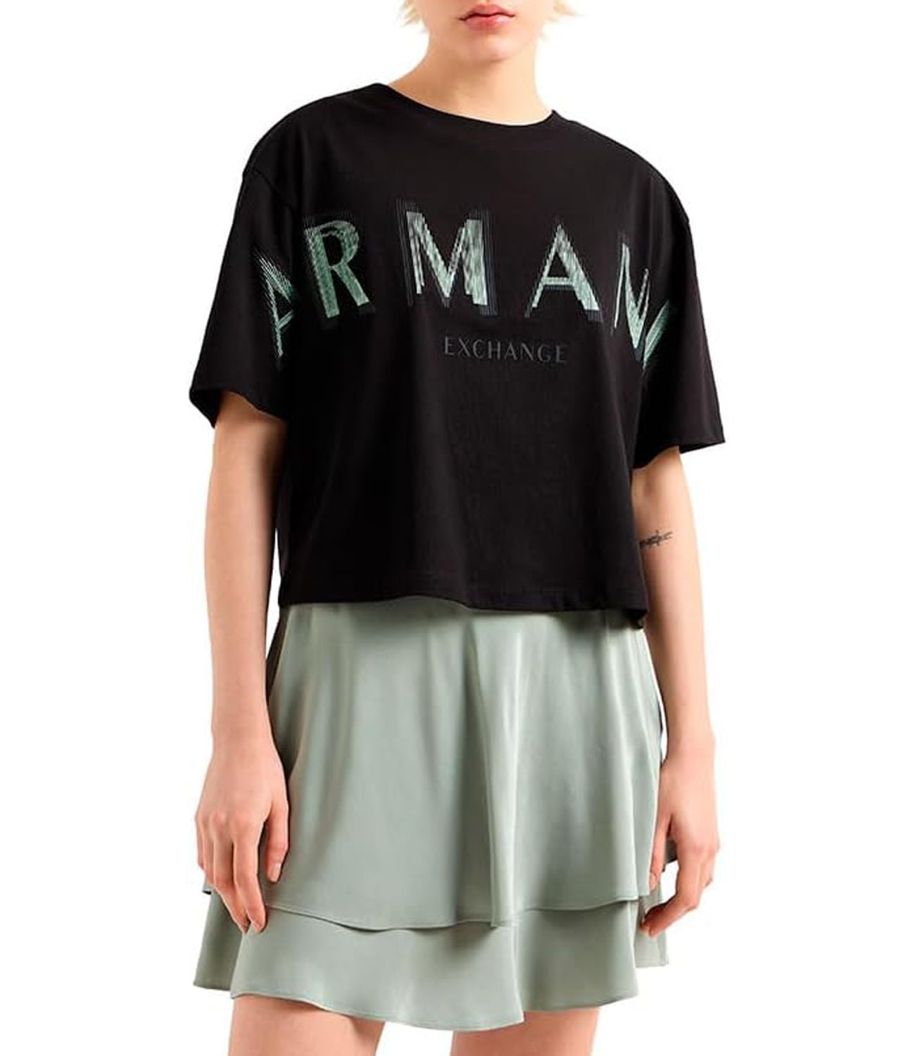 A|X Armani Exchange T-shirt Donna Mod. XW000520 AF10359 UC001 Nero