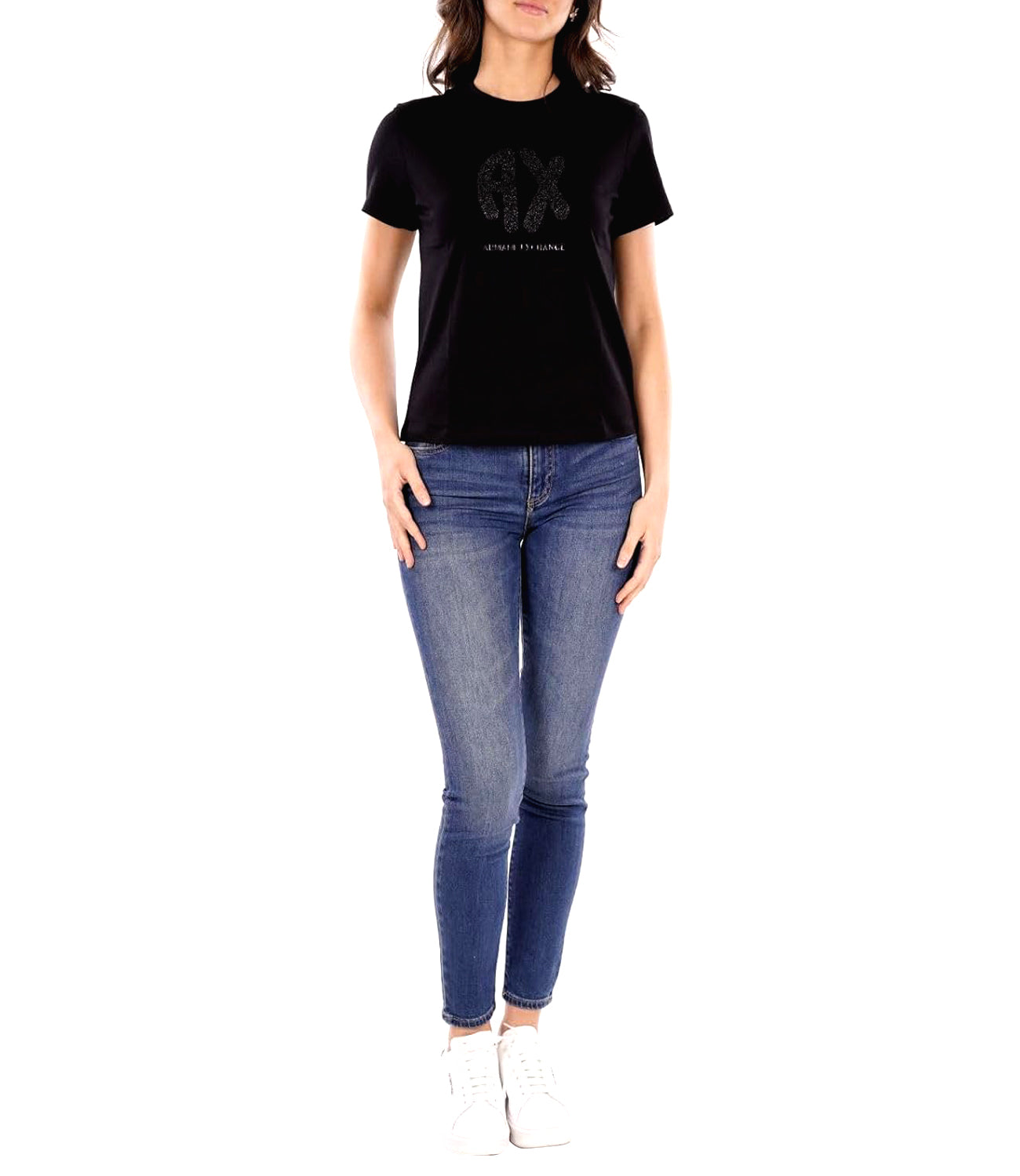 A|X Armani Exchange T-shirt Donna Mod. XW000548 AF10359 UC001 Nero
