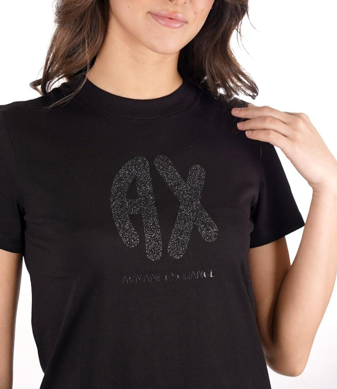 A|X Armani Exchange T-shirt Donna Mod. XW000548 AF10359 UC001 Nero